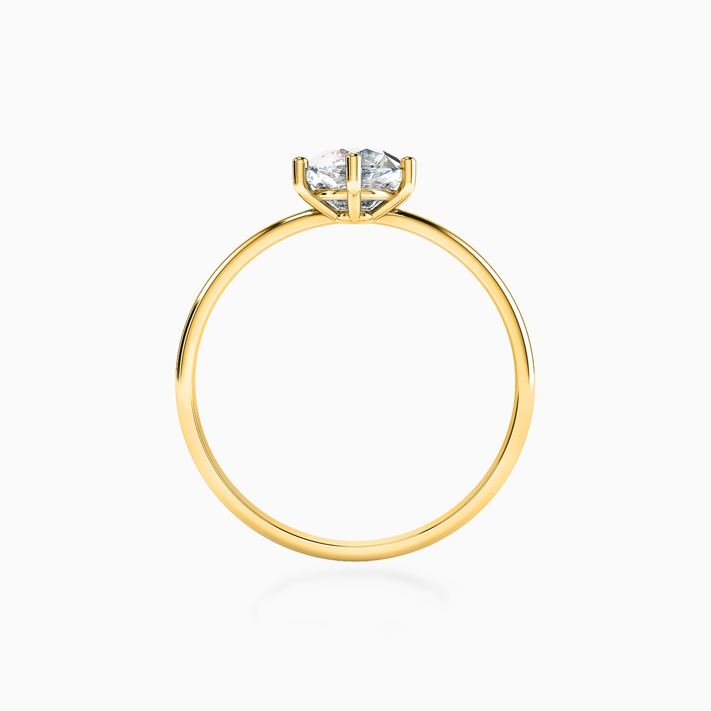 14K Gold Cubic Zirconia Statement Ring - 3