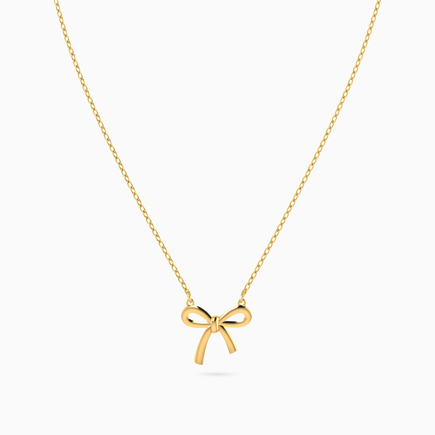 Ribbon Necklace in 18K Gold - 3 Ribbon Necklace in 18K Gold - 3