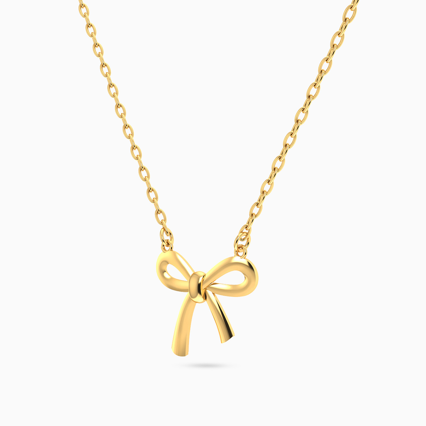 Ribbon Necklace in 18K Gold - 2 Ribbon Necklace in 18K Gold - 2