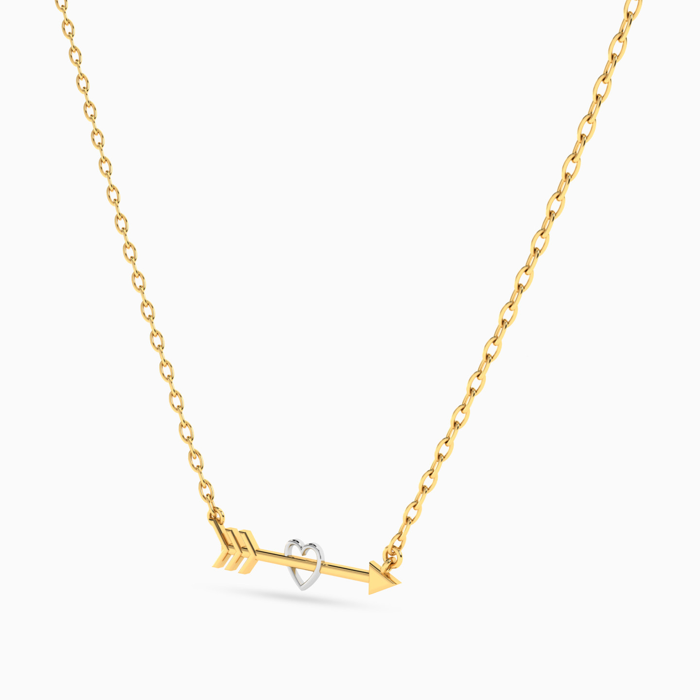 Arrow Necklace in 18K Gold - 2 Arrow Necklace in 18K Gold - 2