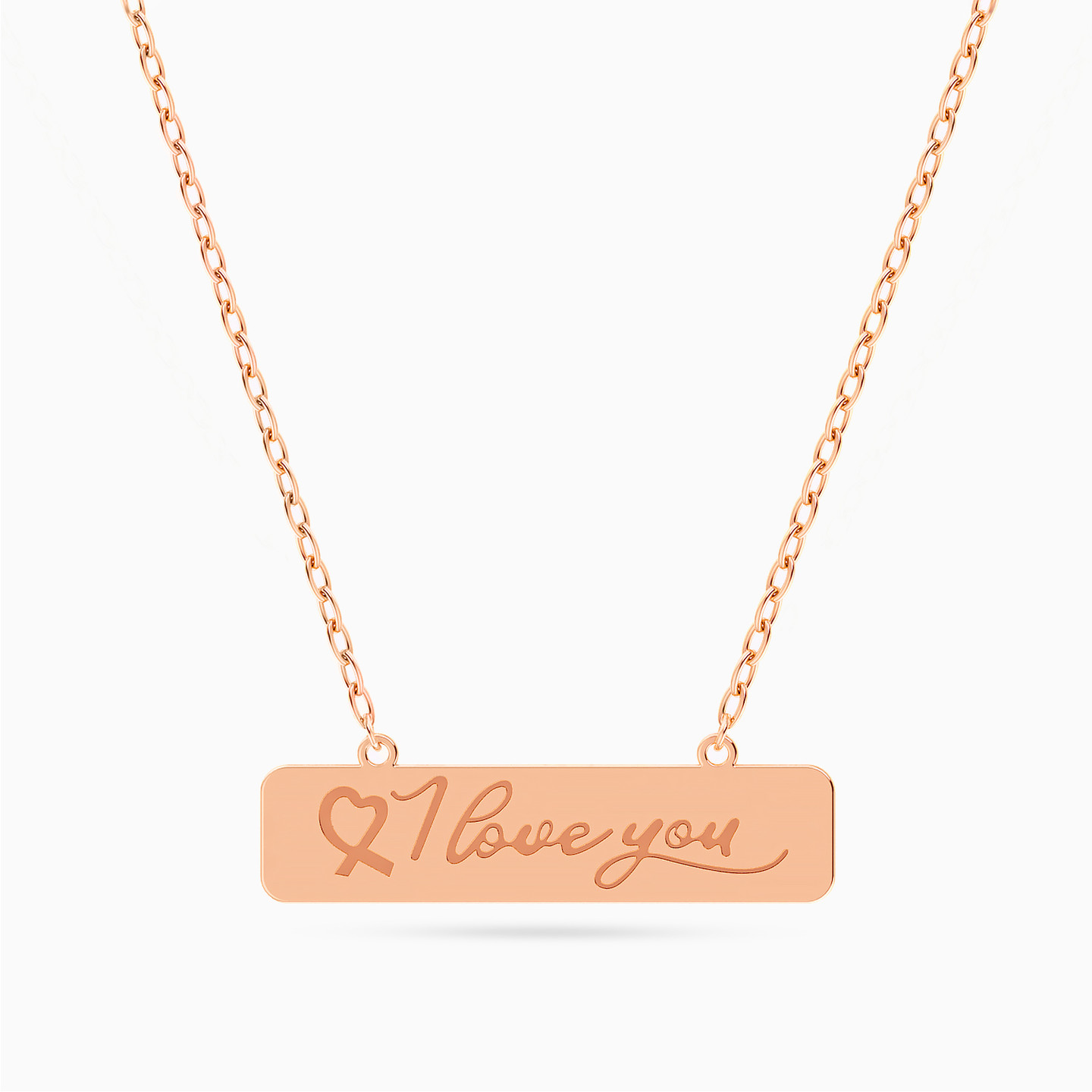 I Love You Tag Necklace In 18K Gold I Love You Tag Necklace In 18K Gold