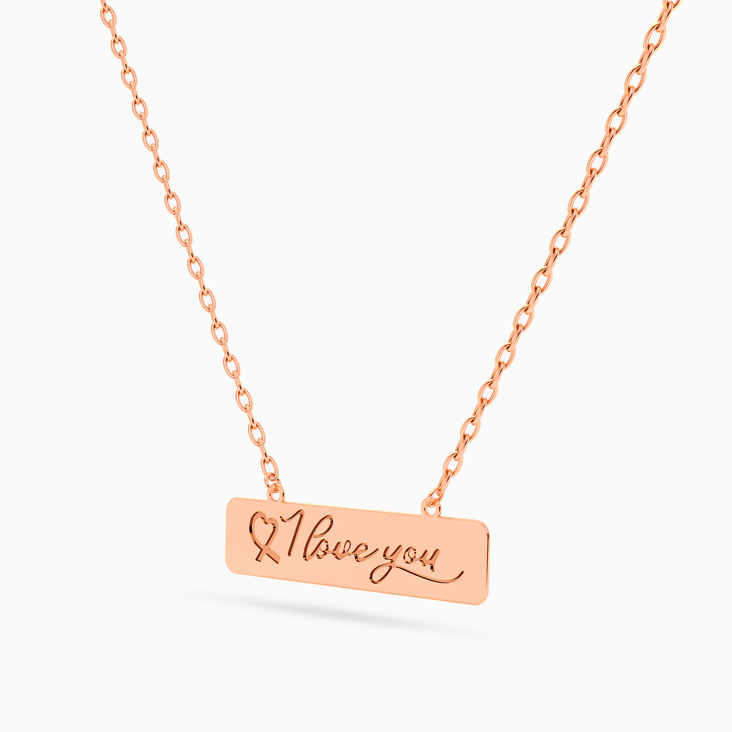 I Love You Tag Necklace In 18K Gold - 2 I Love You Tag Necklace In 18K Gold - 2