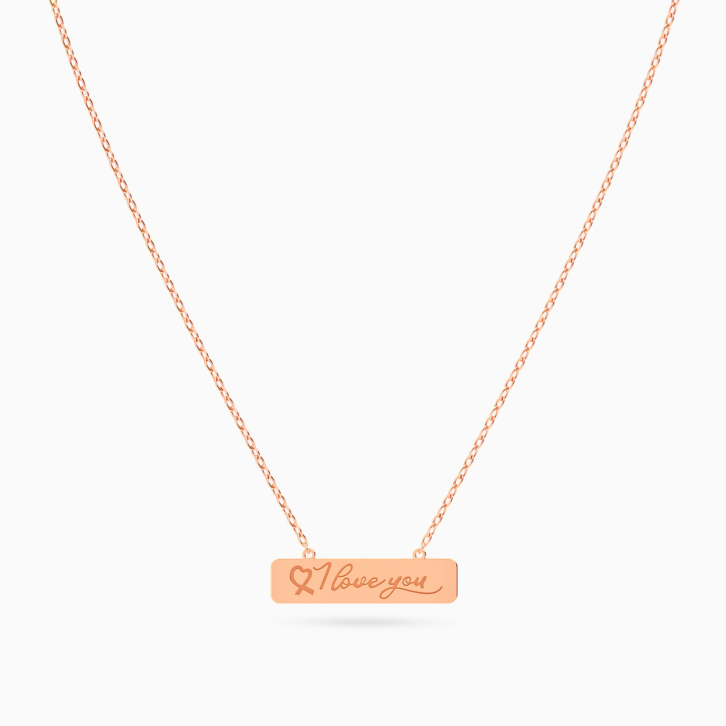 I Love You Tag Necklace In 18K Gold - 3 I Love You Tag Necklace In 18K Gold - 3