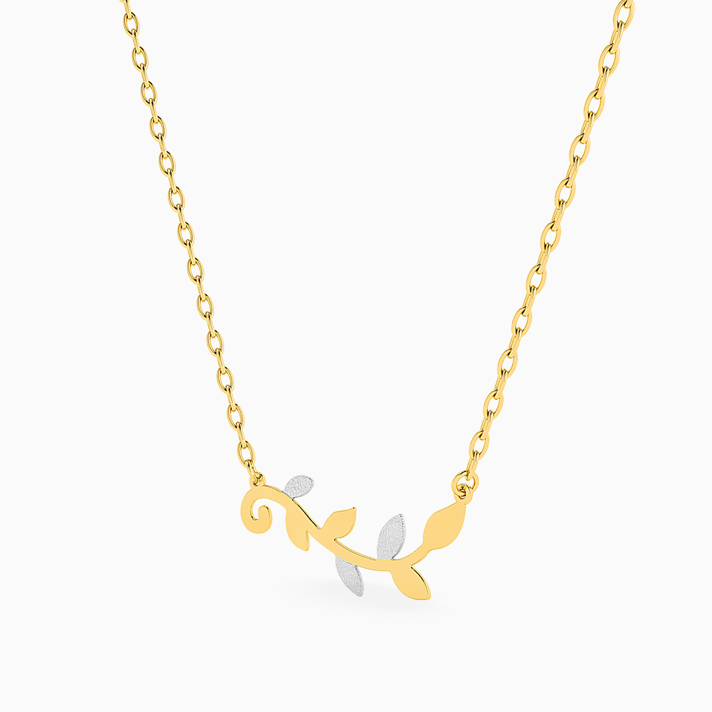 سلسلة ذهب ورقة شجر عيار 18 قيراط - 2 سلسلة ذهب ورقة شجر عيار 18 قيراط - 2