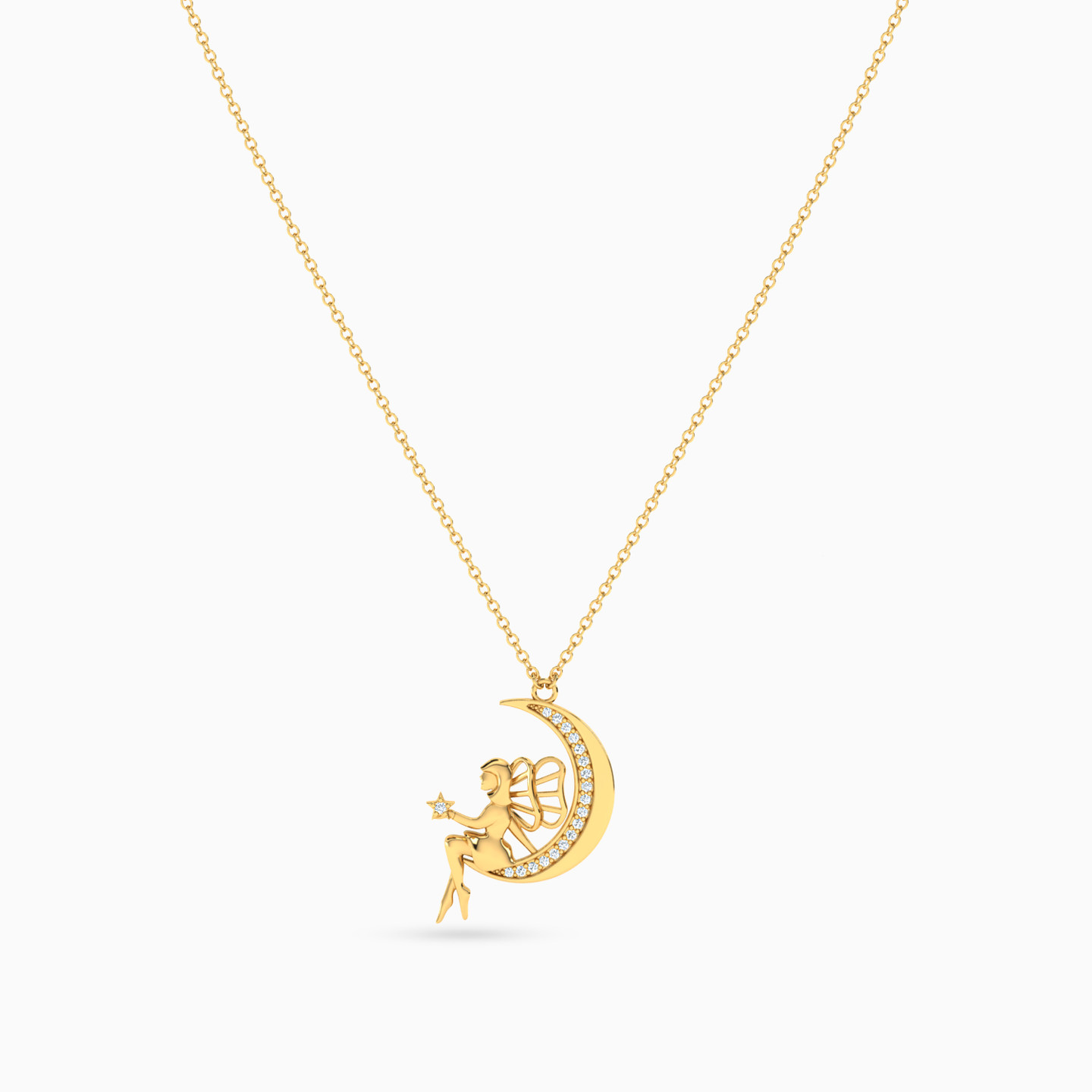 18K Gold Diamond Pendant Necklace - 3