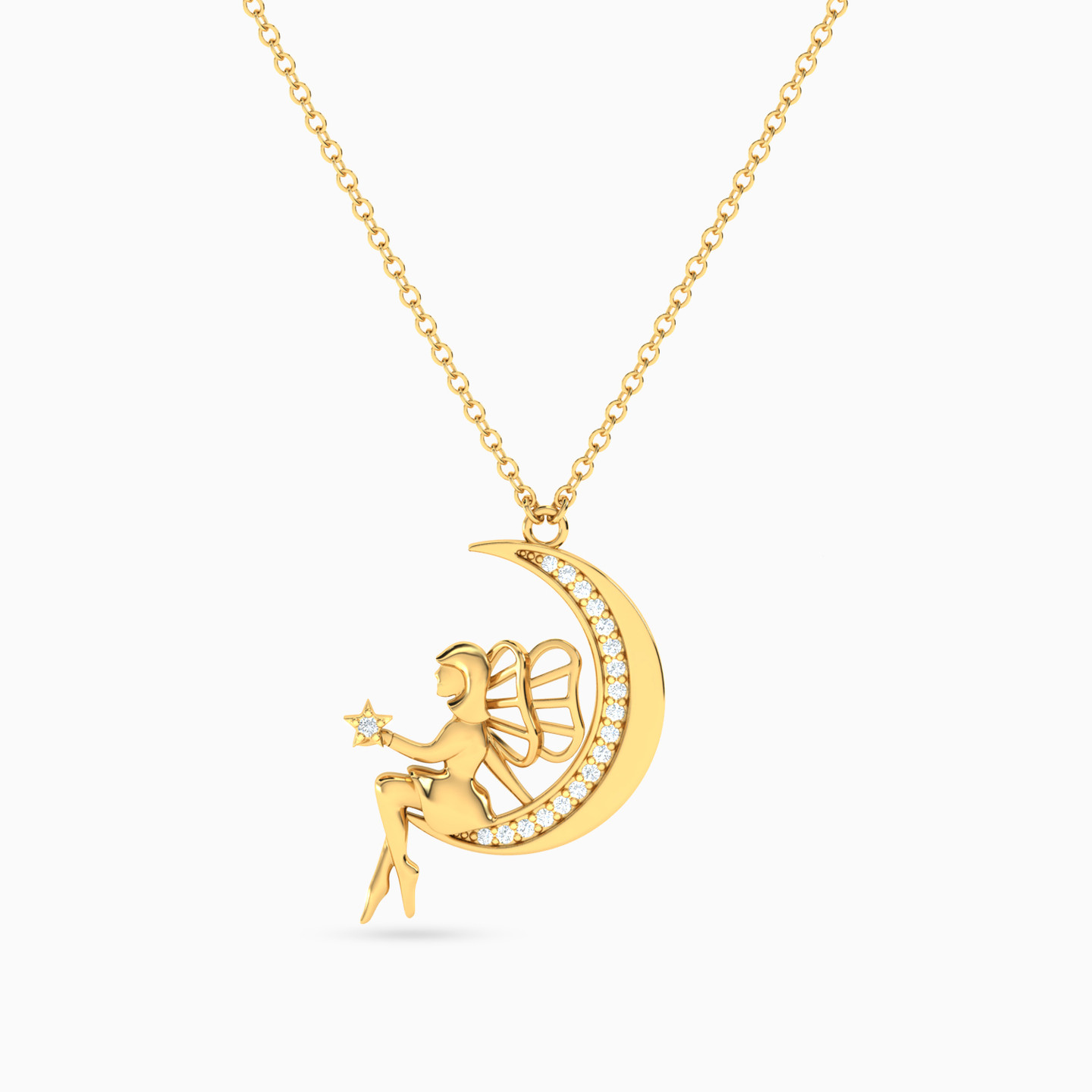 Fairy Diamonds Necklace In 18K Gold Fairy Diamonds Necklace In 18K Gold