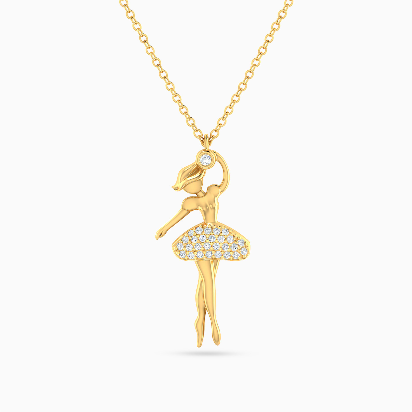 Ballerina Diamonds Necklace In 18K Gold