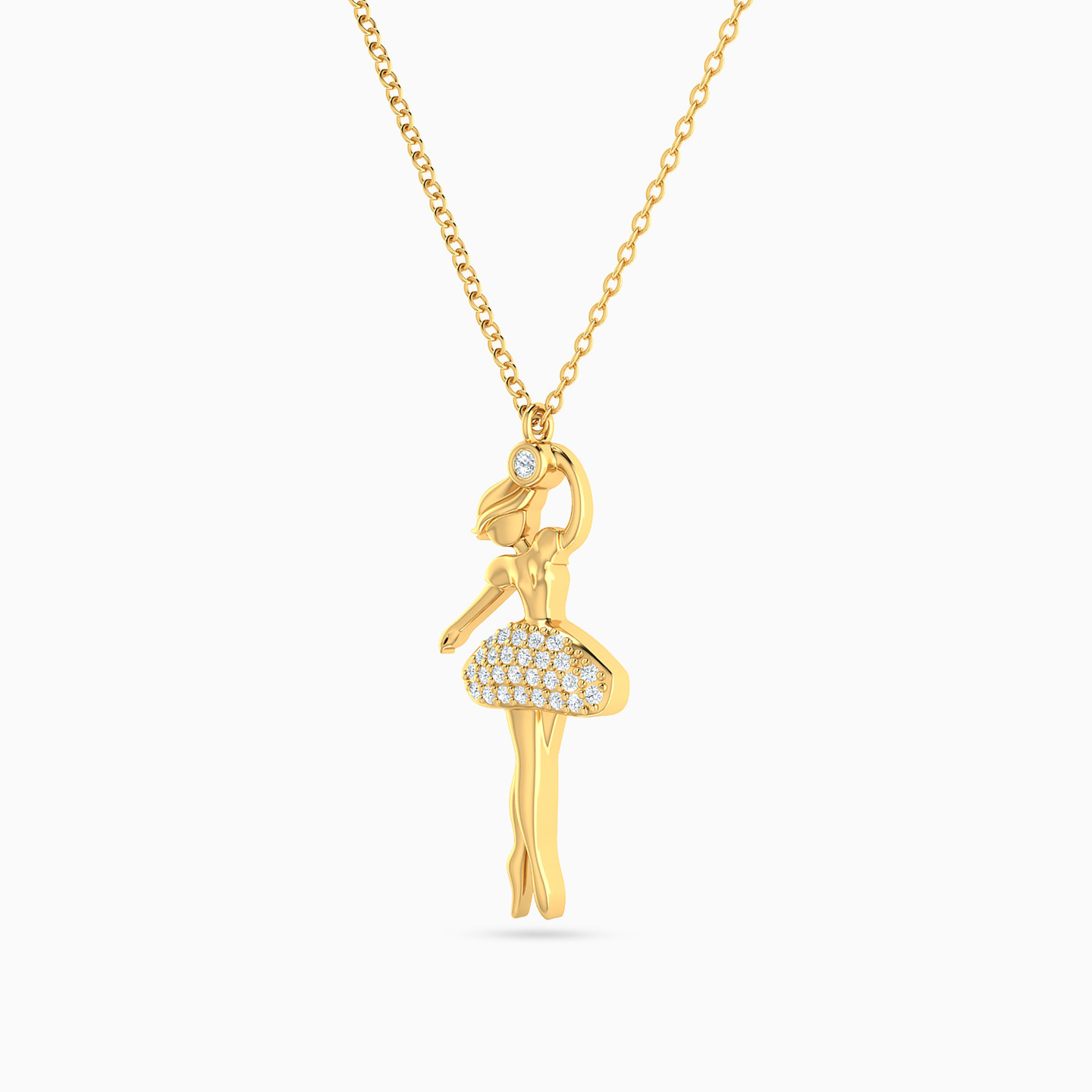 Ballerina Diamonds Necklace In 18K Gold - 2
