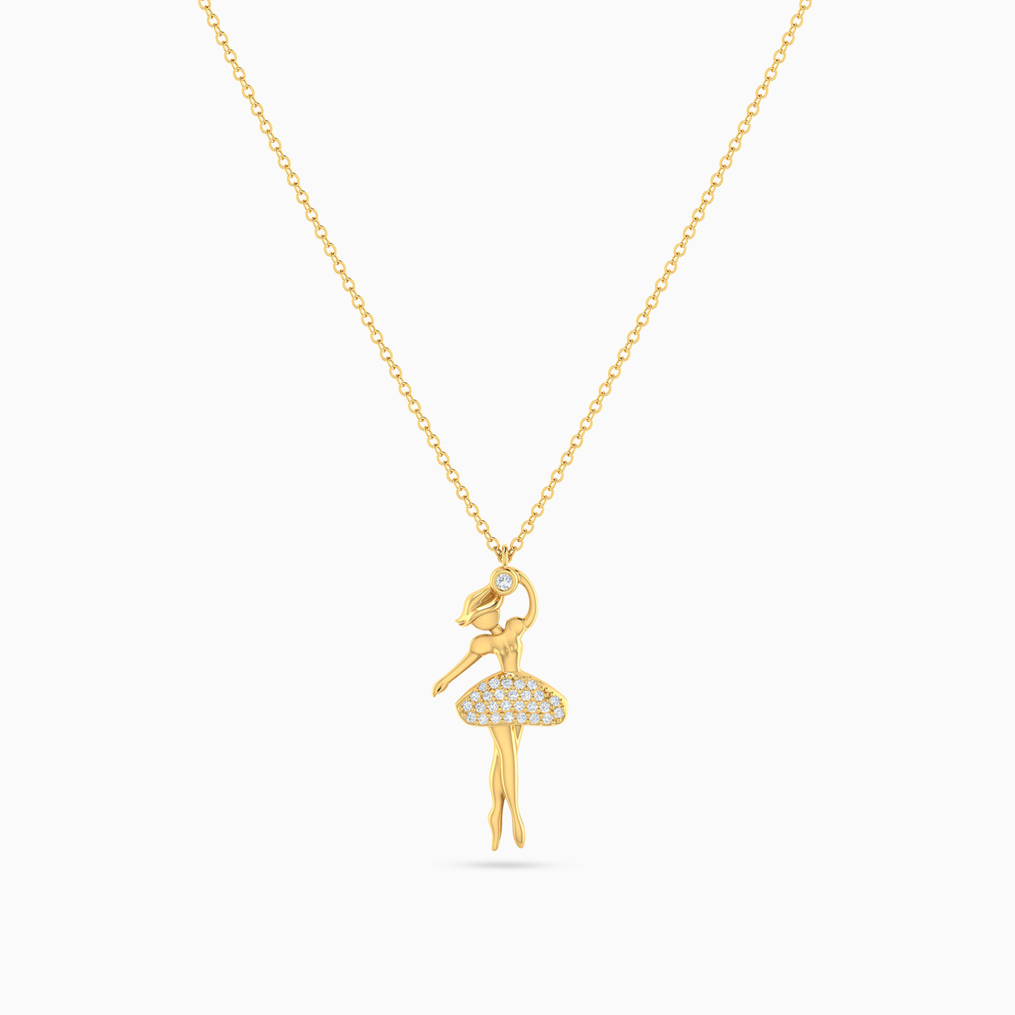 Ballerina Diamonds Necklace In 18K Gold - 3