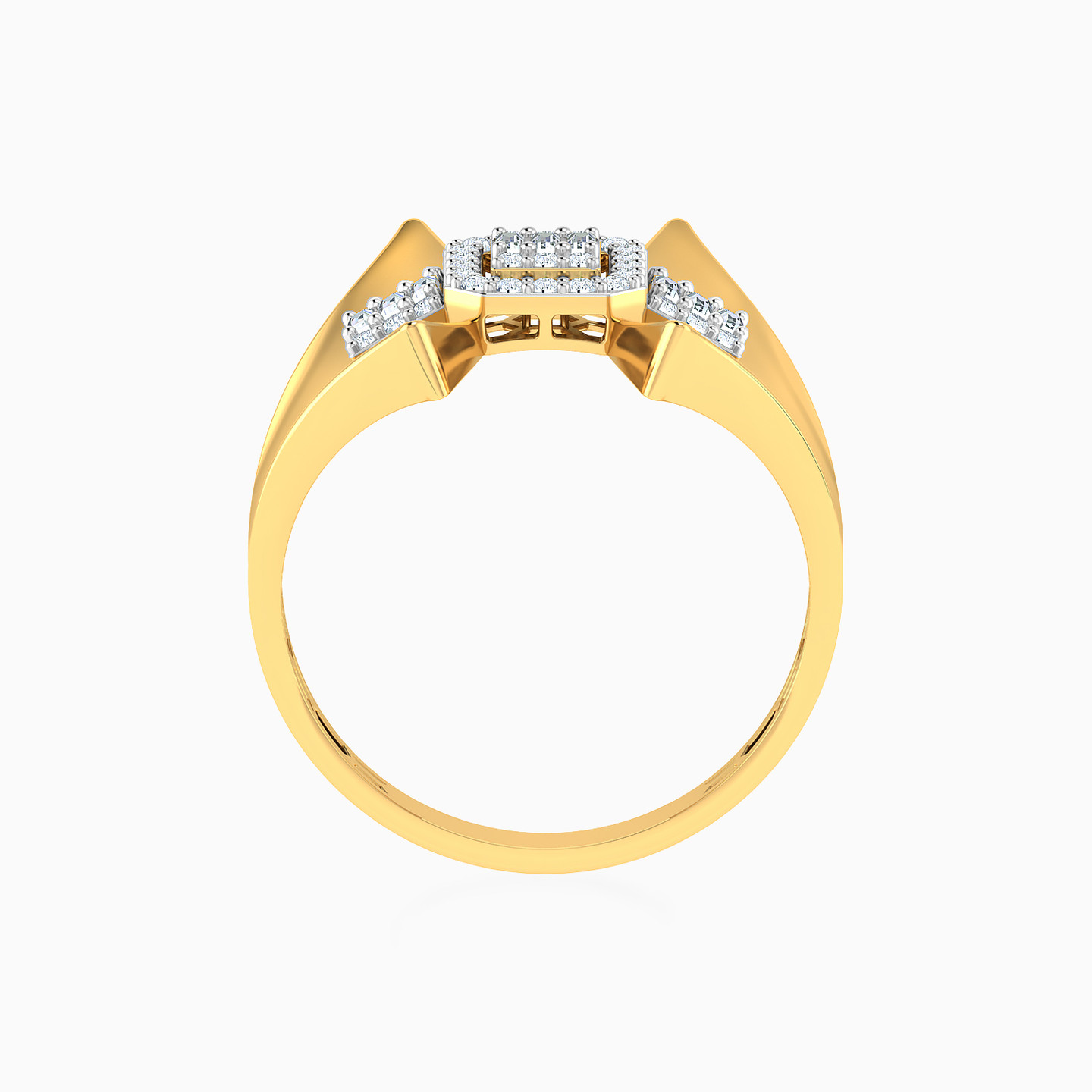 18K Gold Cubic Zirconia Statement Ring - 3