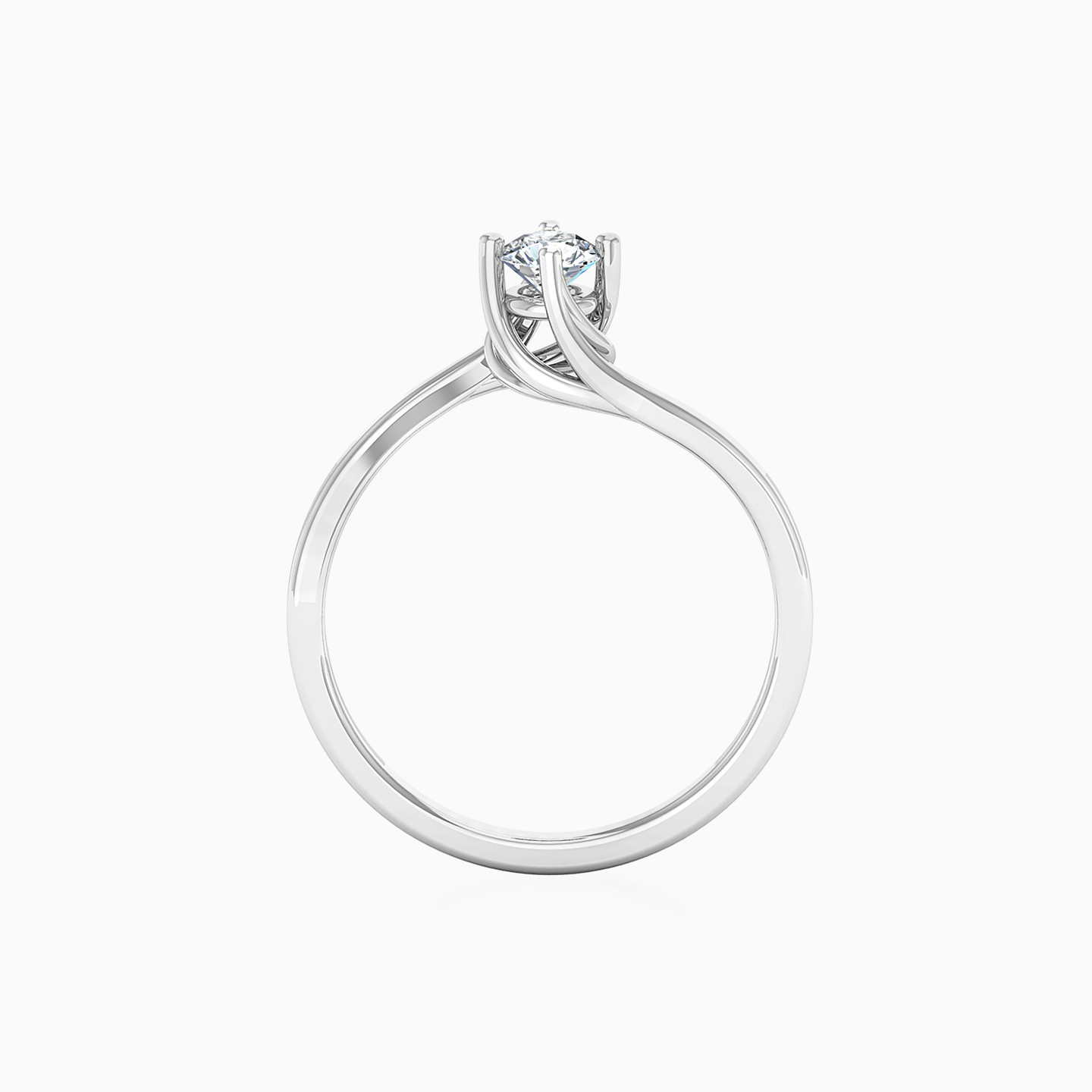 خاتم ذهب دائرة عيار 18 قيراط مزين بالألماس - 5 خاتم ذهب دائرة عيار 18 قيراط مزين بالألماس - 5