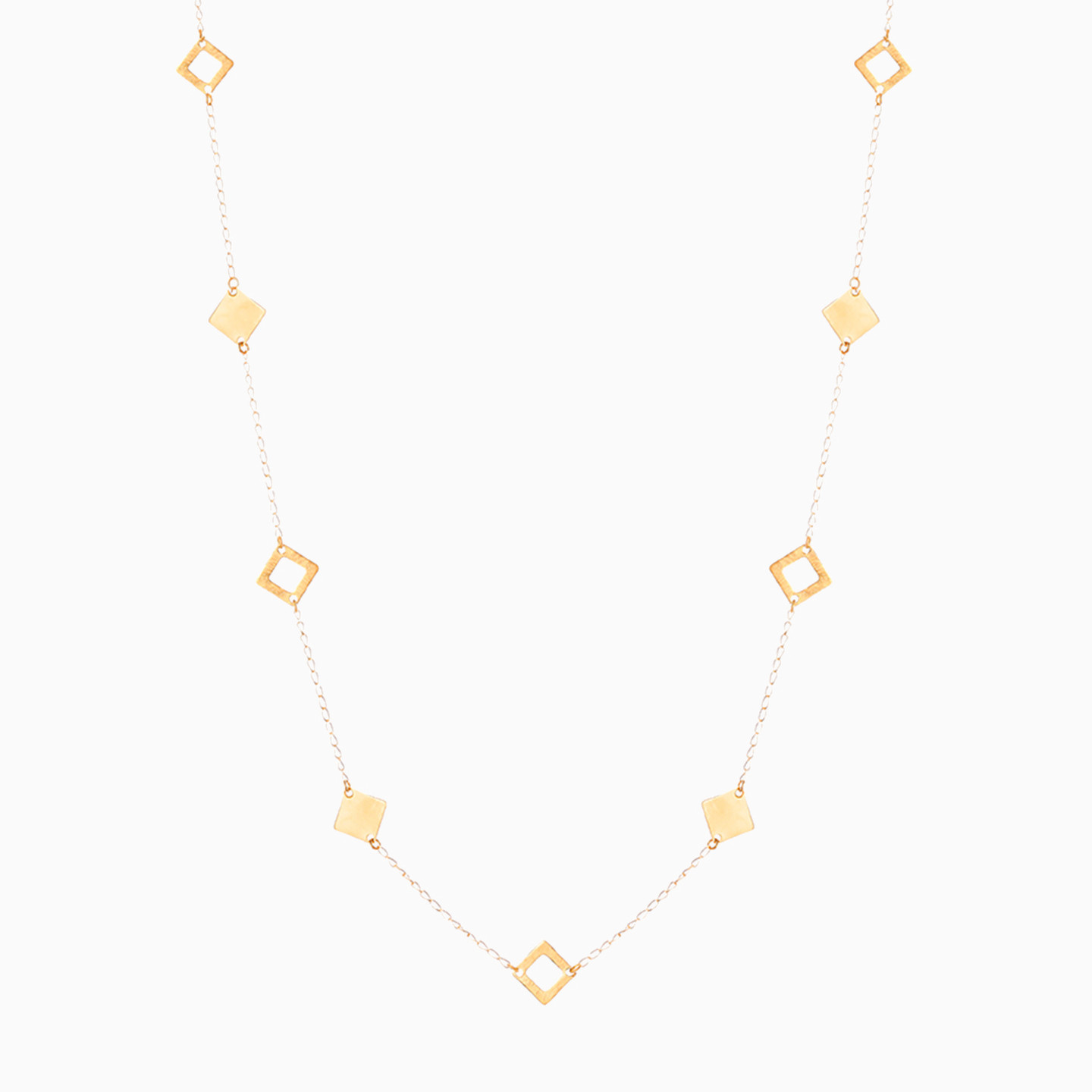 سلسلة ذهب مربعة عيار 18 قيراط - 2 سلسلة ذهب مربعة عيار 18 قيراط - 2