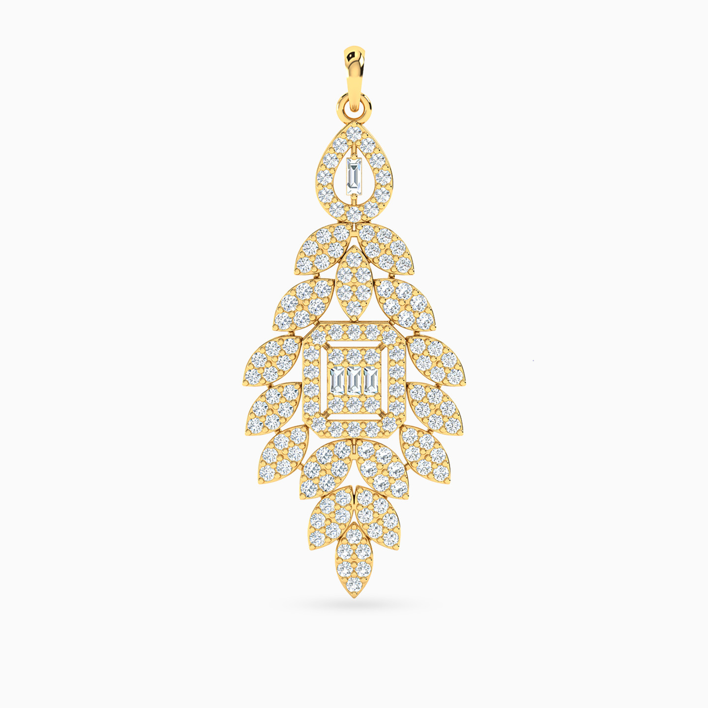 نصف طقم ذهب زهرة عيار 18 قيراط مزين بأحجار الزركون - 3 قطع - 2 نصف طقم ذهب زهرة عيار 18 قيراط مزين بأحجار الزركون - 3 قطع - 2