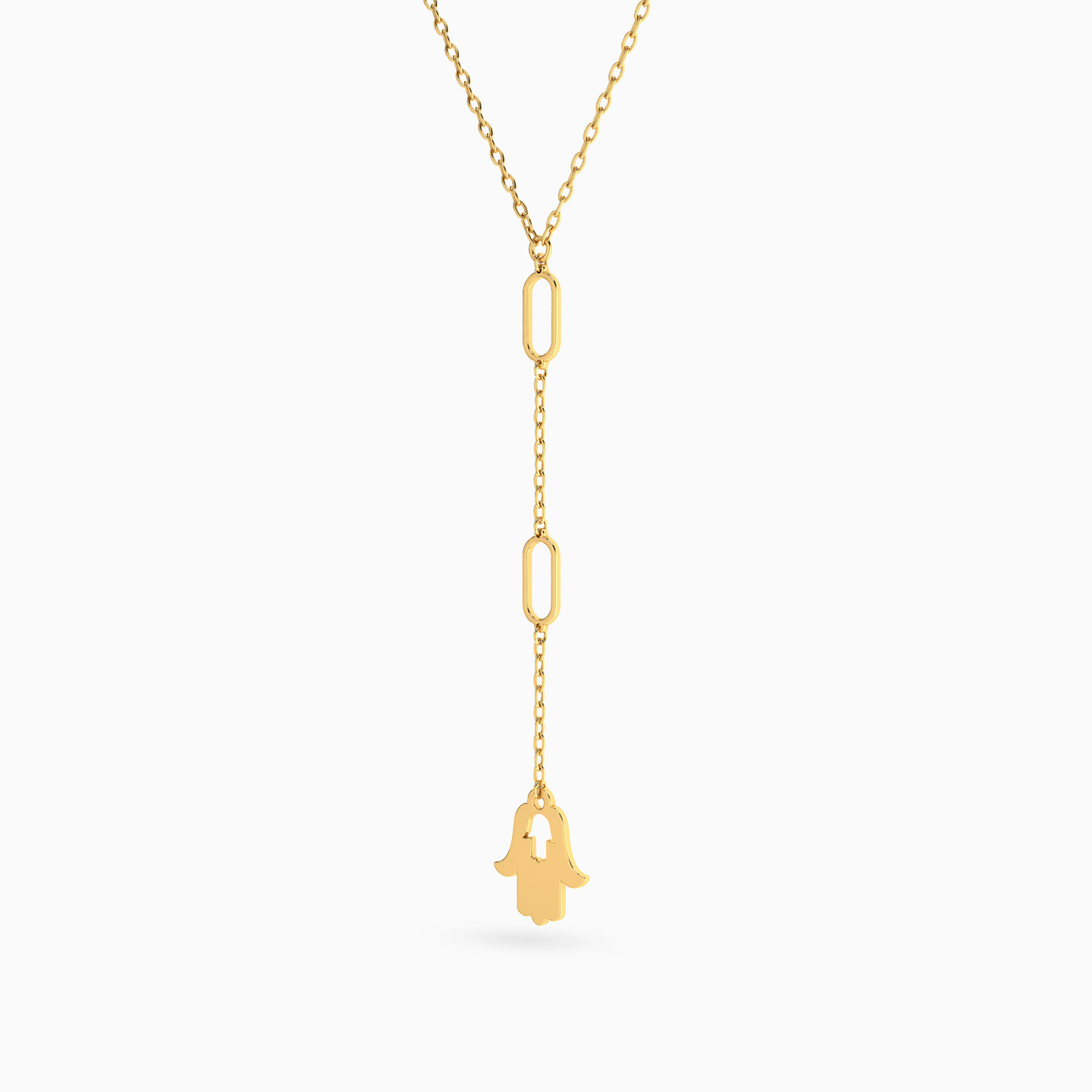 Hamsa Chain Necklace in 18K Gold - 2 Hamsa Chain Necklace in 18K Gold - 2