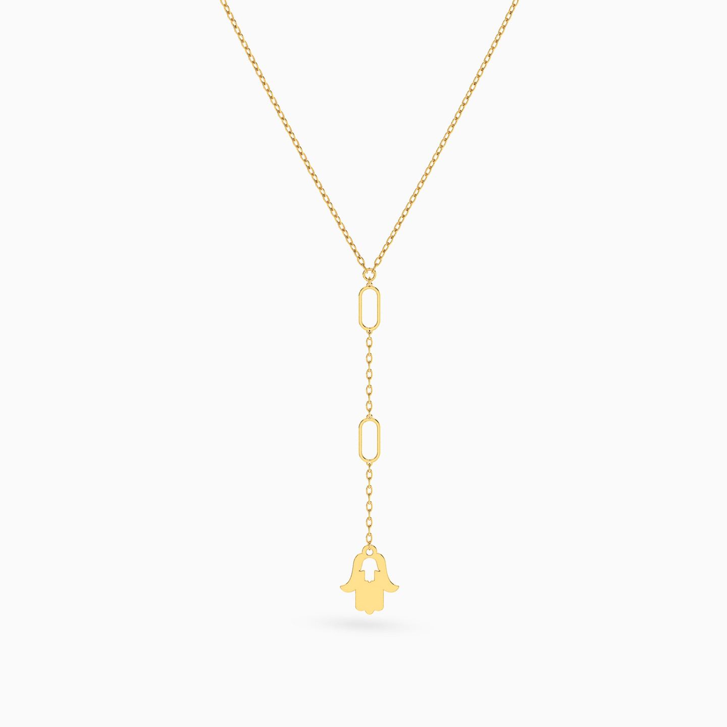 Hamsa Chain Necklace in 18K Gold - 3 Hamsa Chain Necklace in 18K Gold - 3
