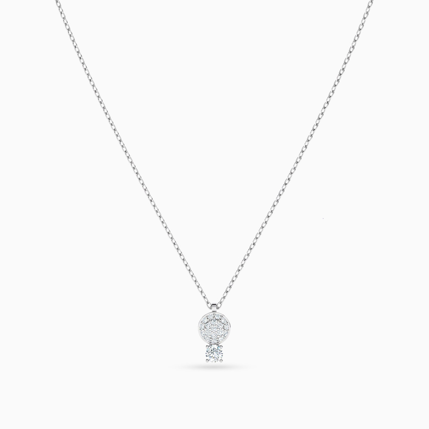 18K Gold Cubic Zirconia Pendant Necklace - 3