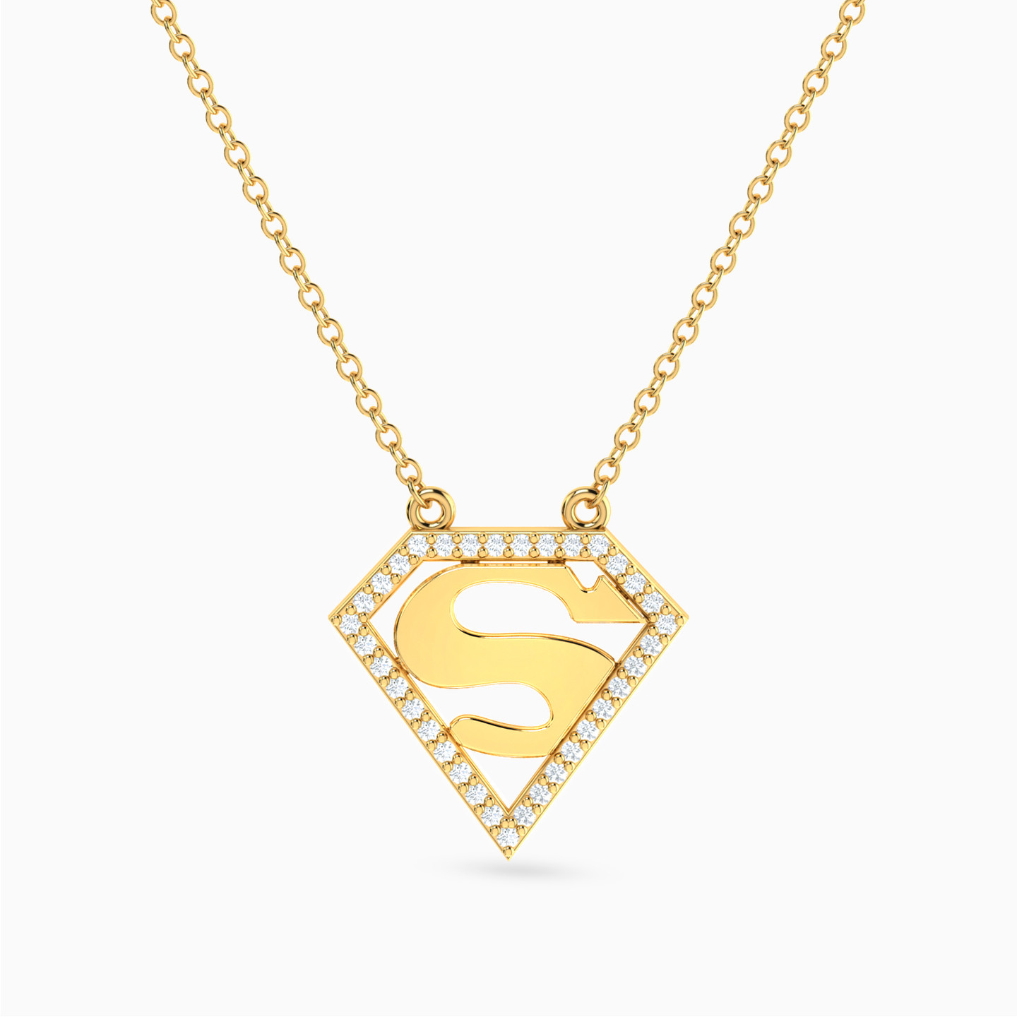 18K Gold Diamond Pendant Necklace