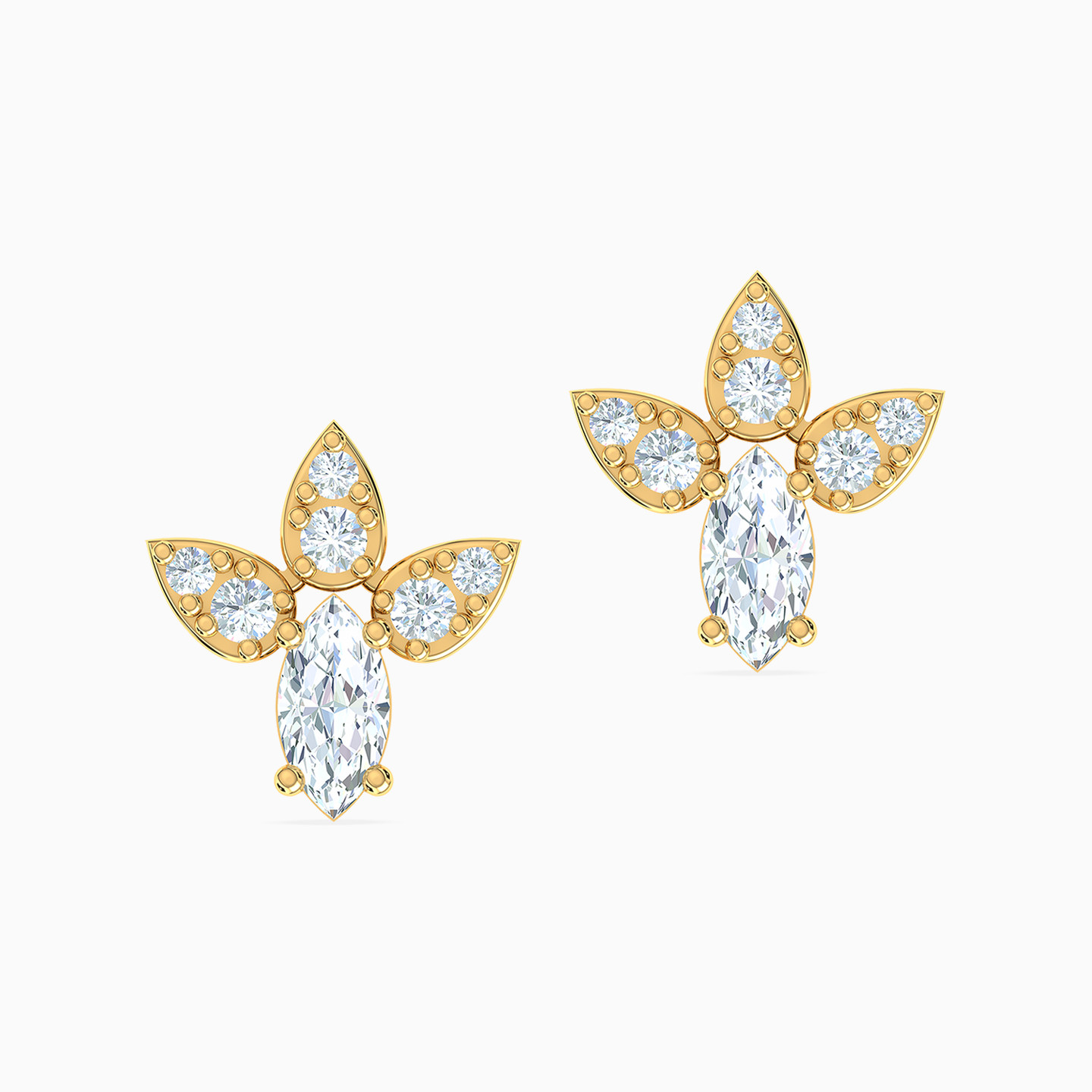 Marquise Cubic Zirconia Stud Earrings in 18K Gold Marquise Cubic Zirconia Stud Earrings in 18K Gold