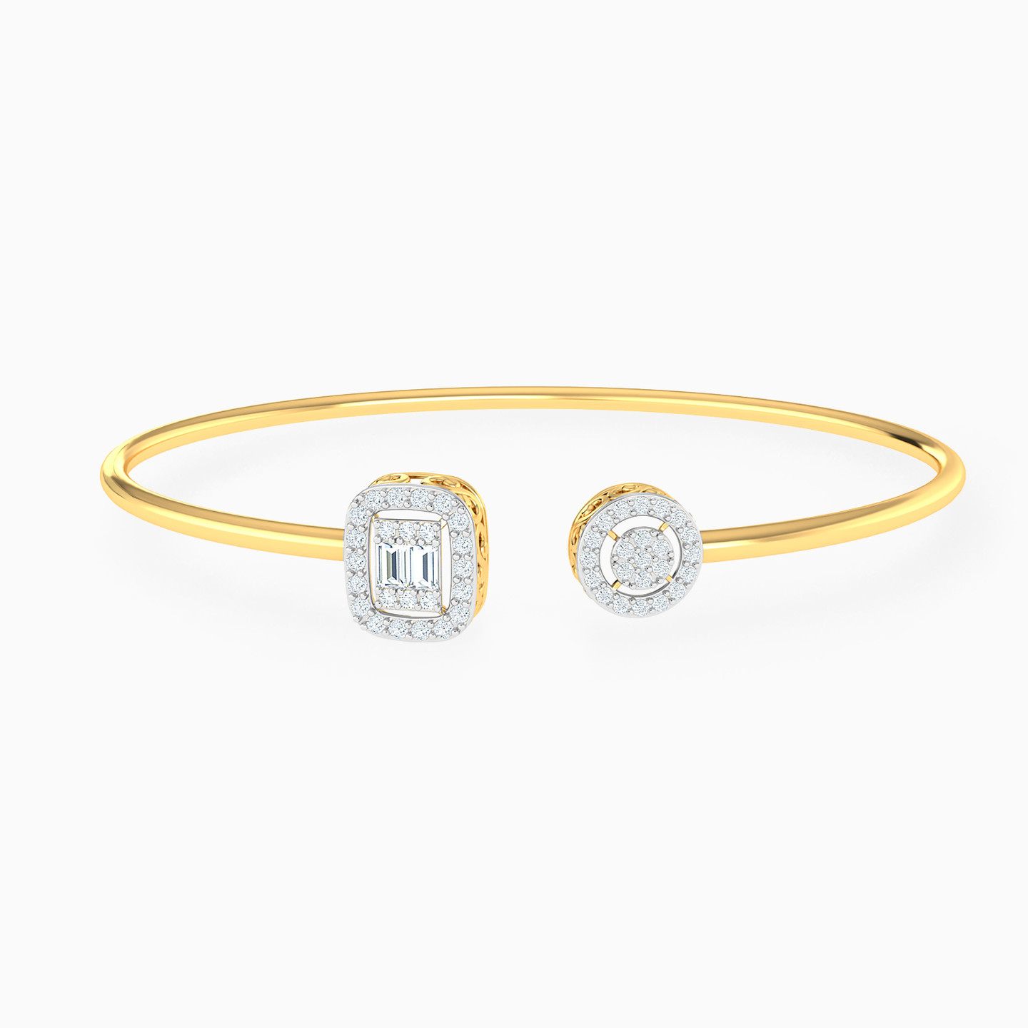 Multishaped Cubic Zirconia Chain Bracelet in 18K Gold Multishaped Cubic Zirconia Chain Bracelet in 18K Gold