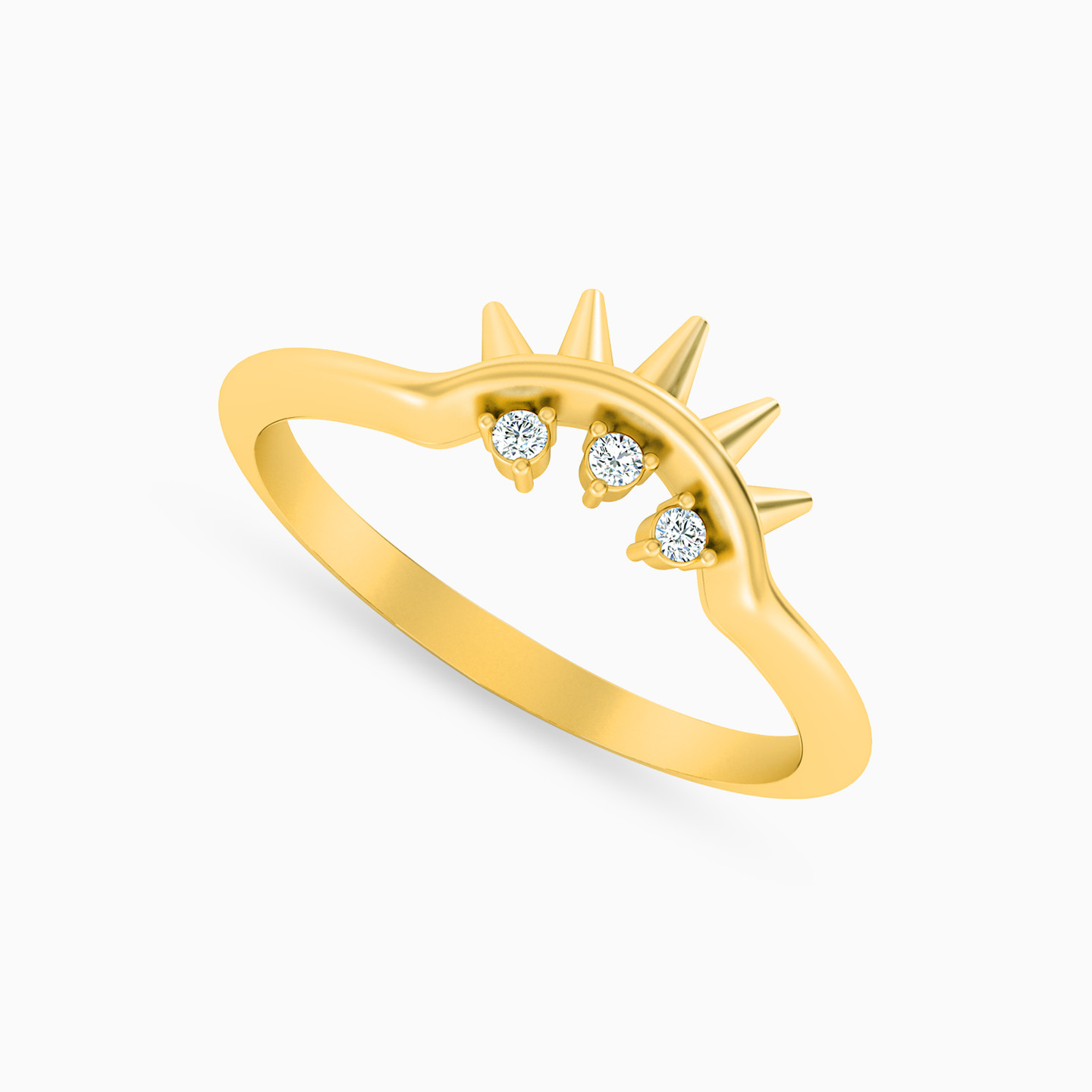 18K Gold Diamond Statement Ring - 2