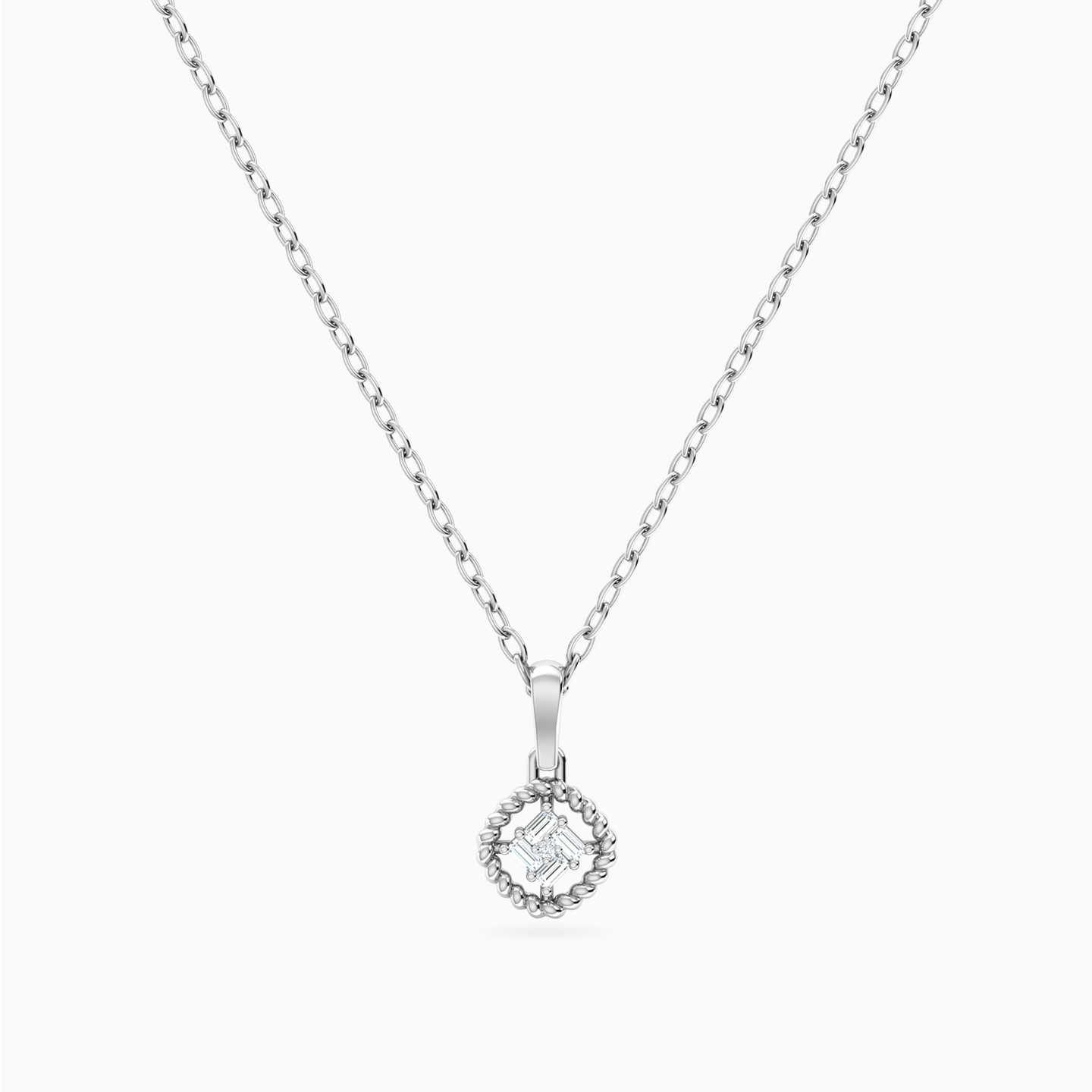 Circle Diamond Necklace in 18K Gold Circle Diamond Necklace in 18K Gold