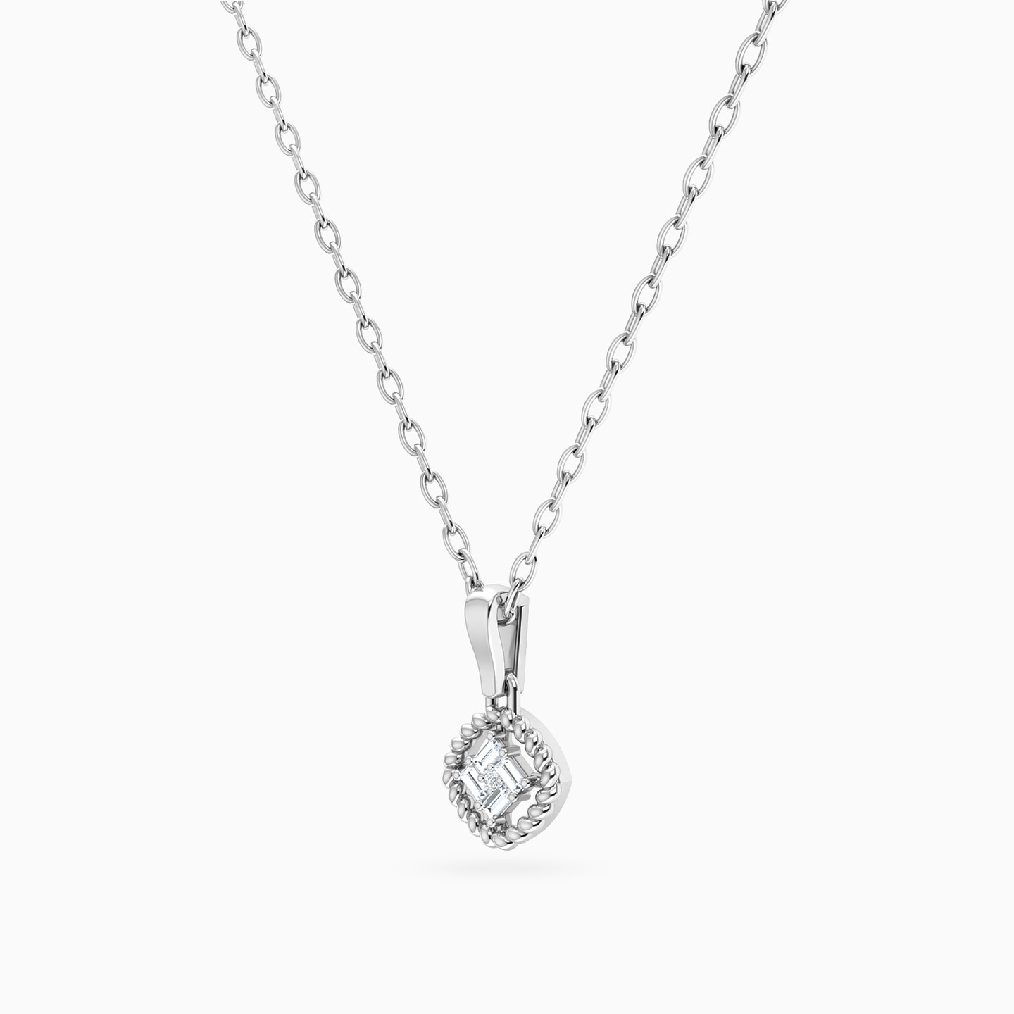 Circle Diamond Necklace in 18K Gold - 2 Circle Diamond Necklace in 18K Gold - 2