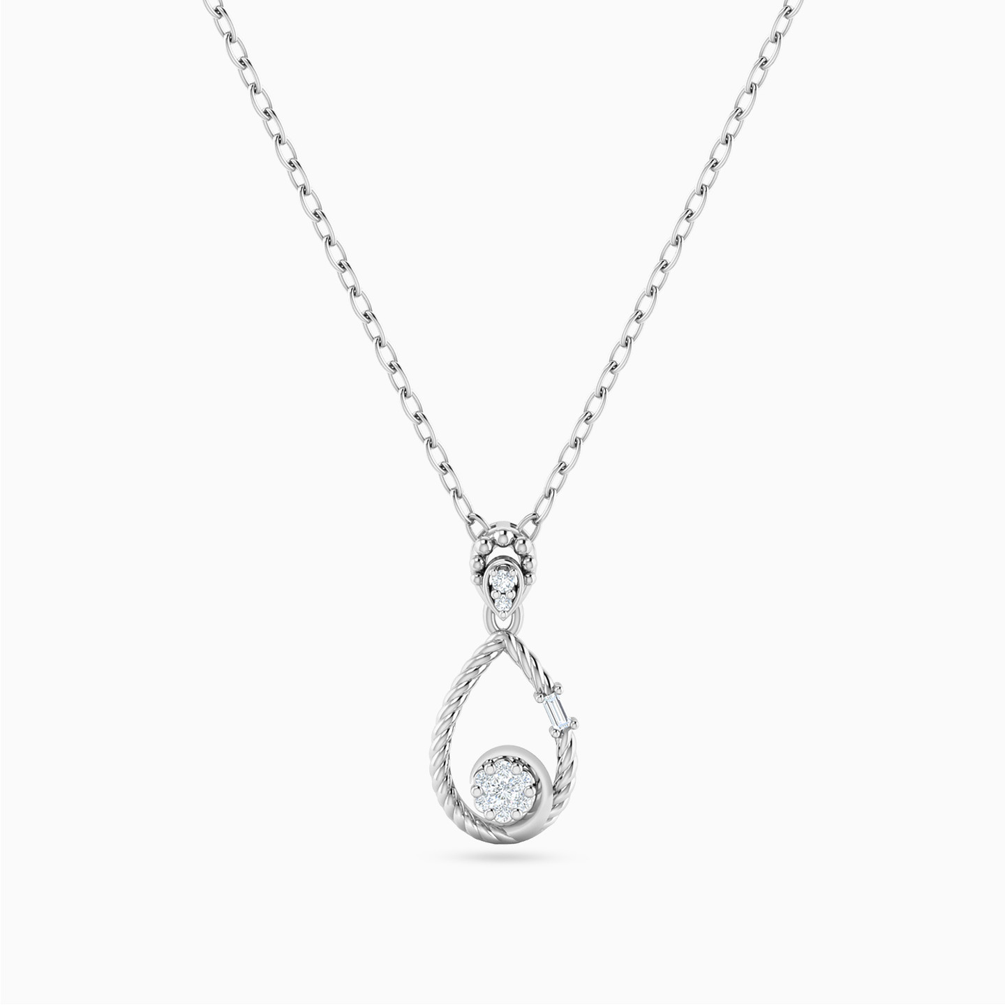 Pear Diamond Necklace in 18K Gold Pear Diamond Necklace in 18K Gold