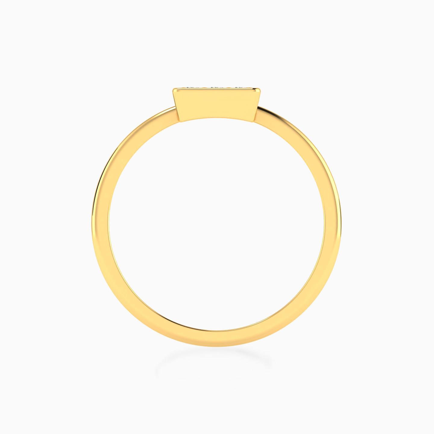 Square Cubic Zirconia Ring in 18K Gold - 3