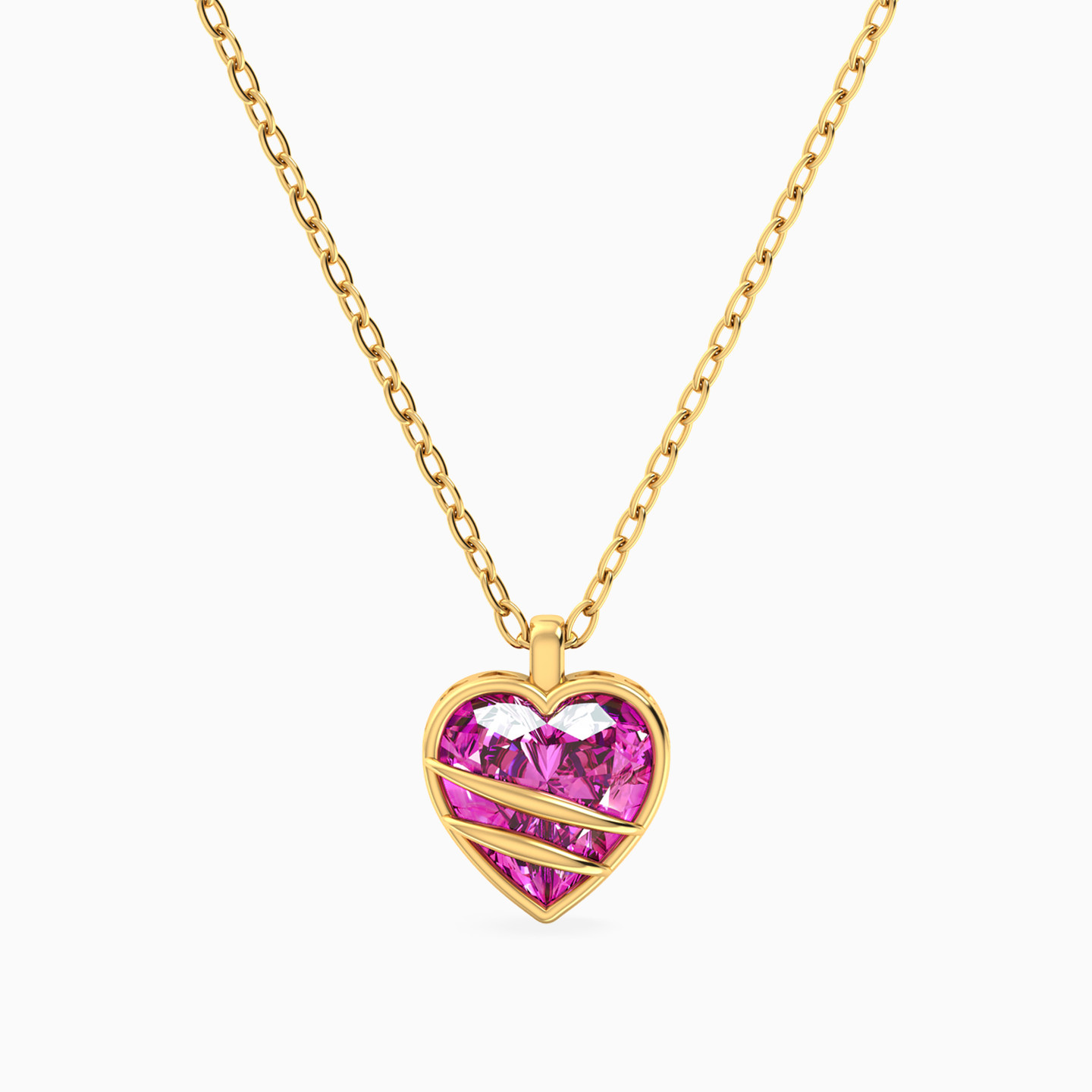 Heart Red Stone Necklace in 14K Gold Heart Red Stone Necklace in 14K Gold
