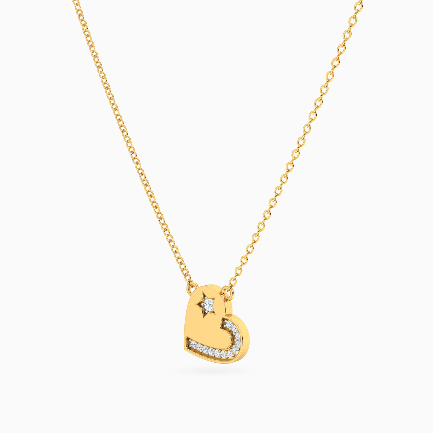 18K Gold Diamond Pendant Necklace - 2