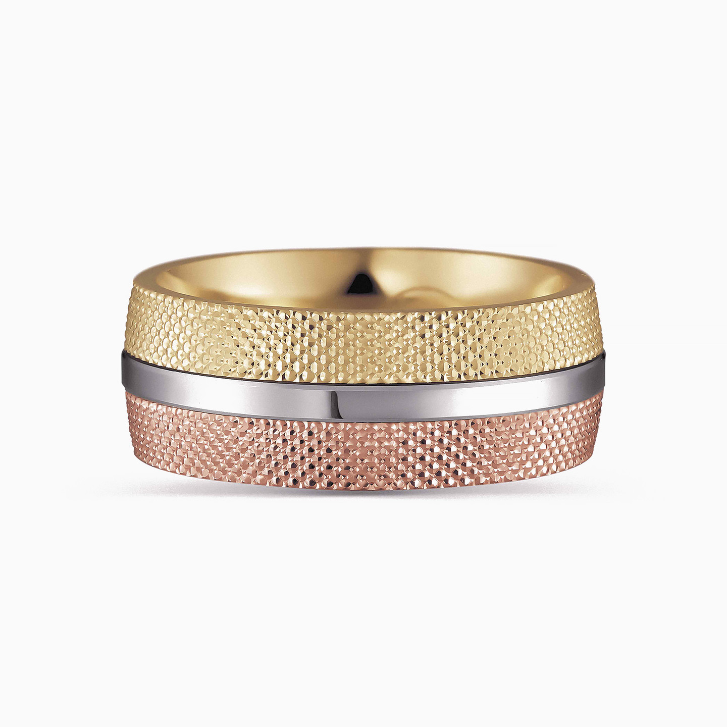 (دبلة زفاف ذهب مزخرفة عيار 18 قيراط (مقاس 16 (دبلة زفاف ذهب مزخرفة عيار 18 قيراط (مقاس 16