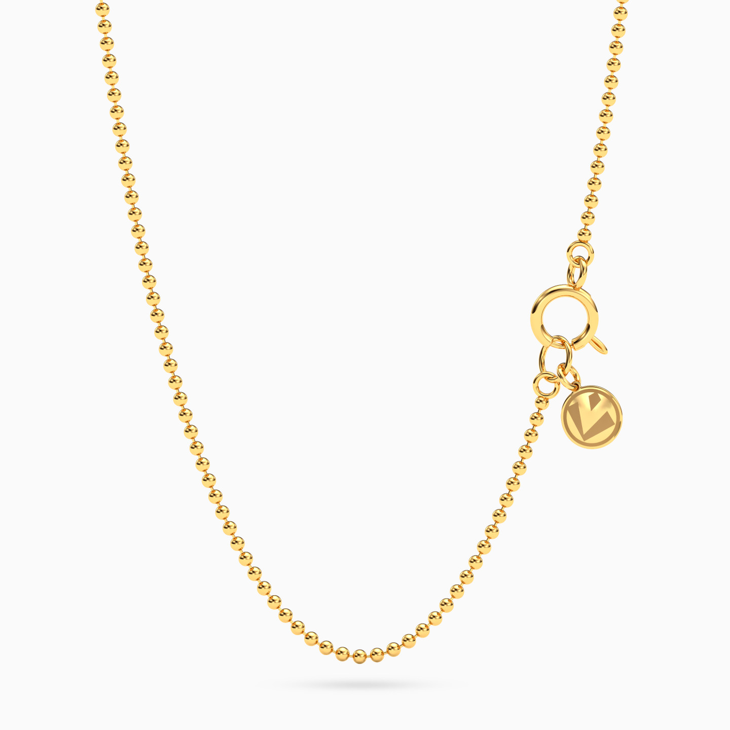 Beaded Chain Necklace in 18K Gold Beaded Chain Necklace in 18K Gold