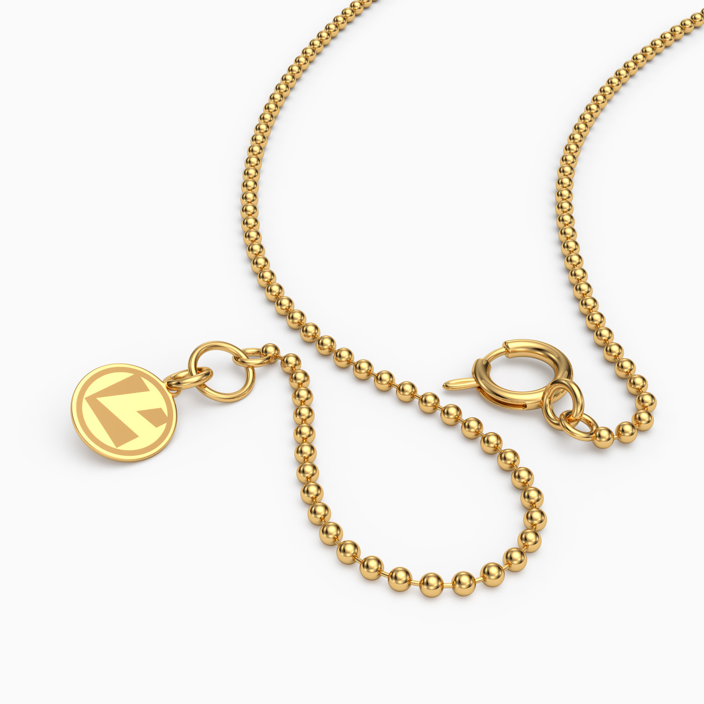 Beaded Chain Necklace in 18K Gold - 2 Beaded Chain Necklace in 18K Gold - 2