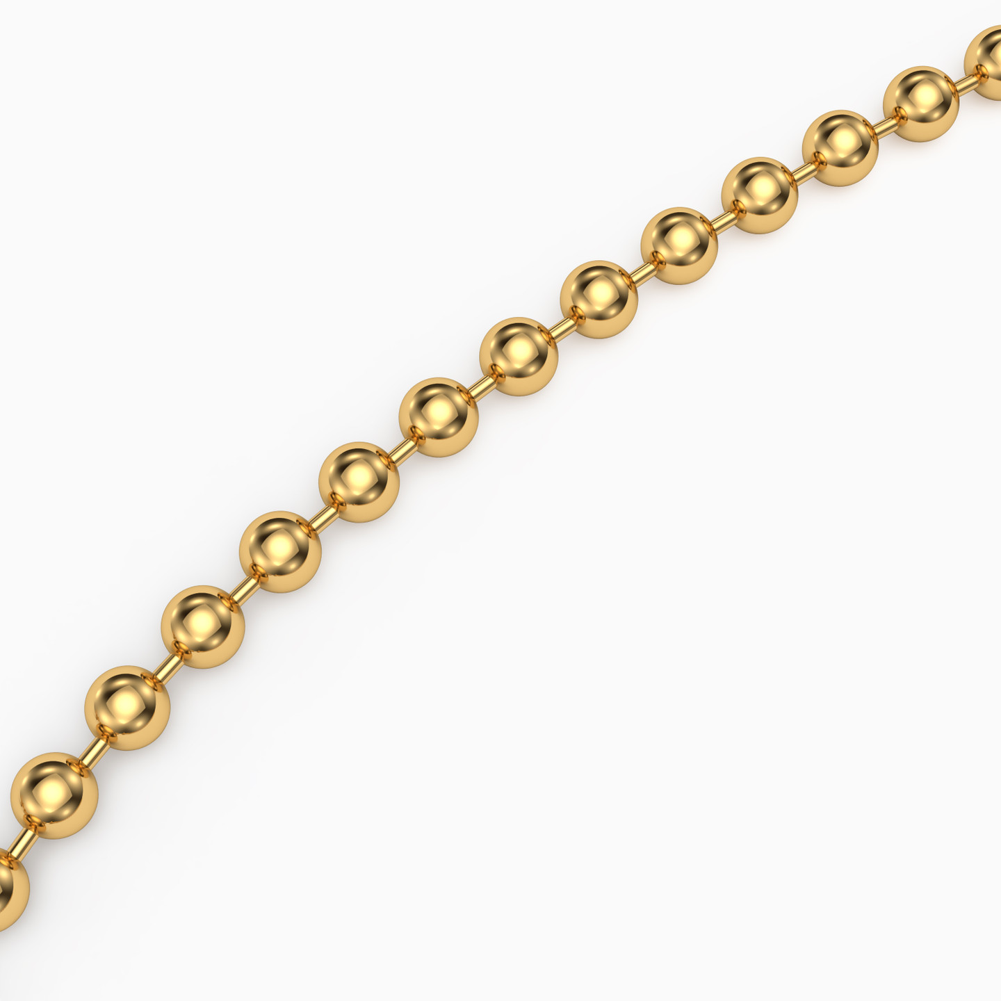 Beaded Chain Necklace in 18K Gold - 3 Beaded Chain Necklace in 18K Gold - 3