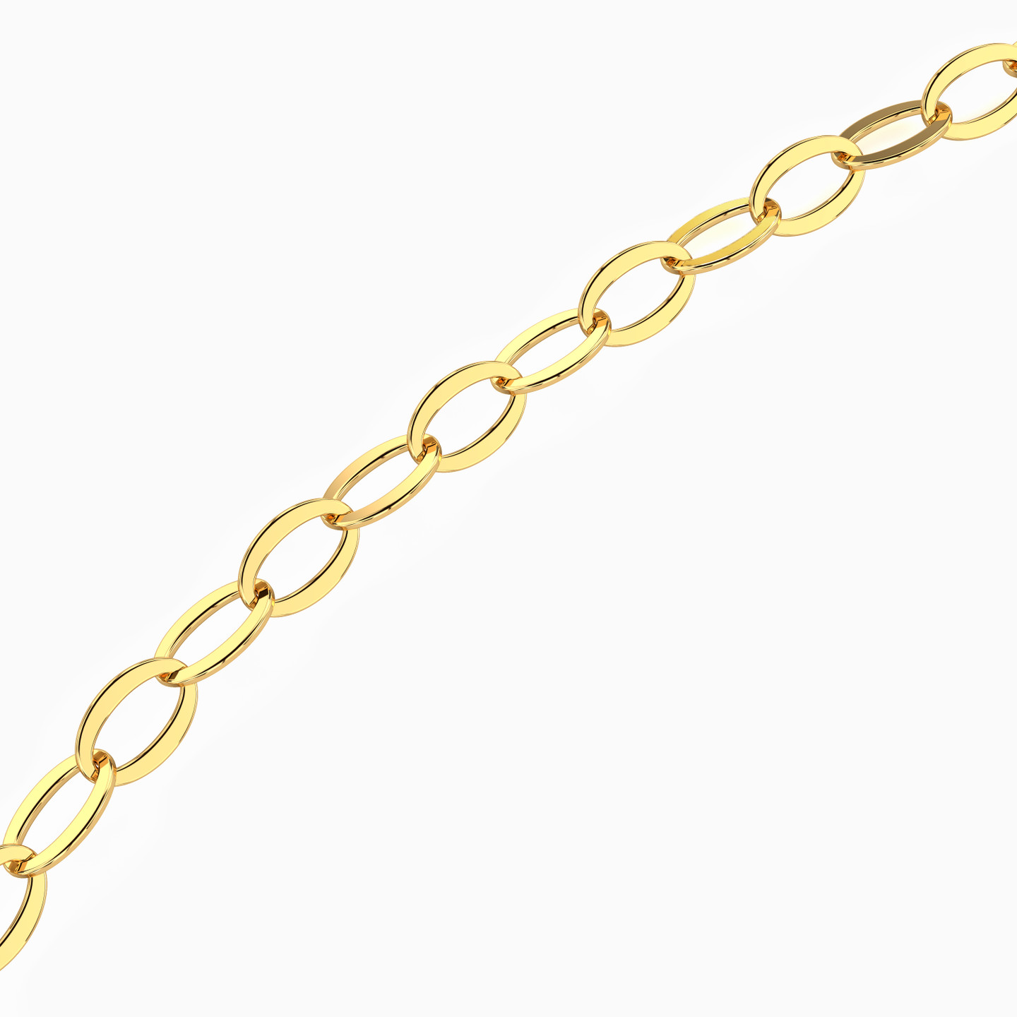 Links Chain Necklace in 18K Gold - 3 Links Chain Necklace in 18K Gold - 3