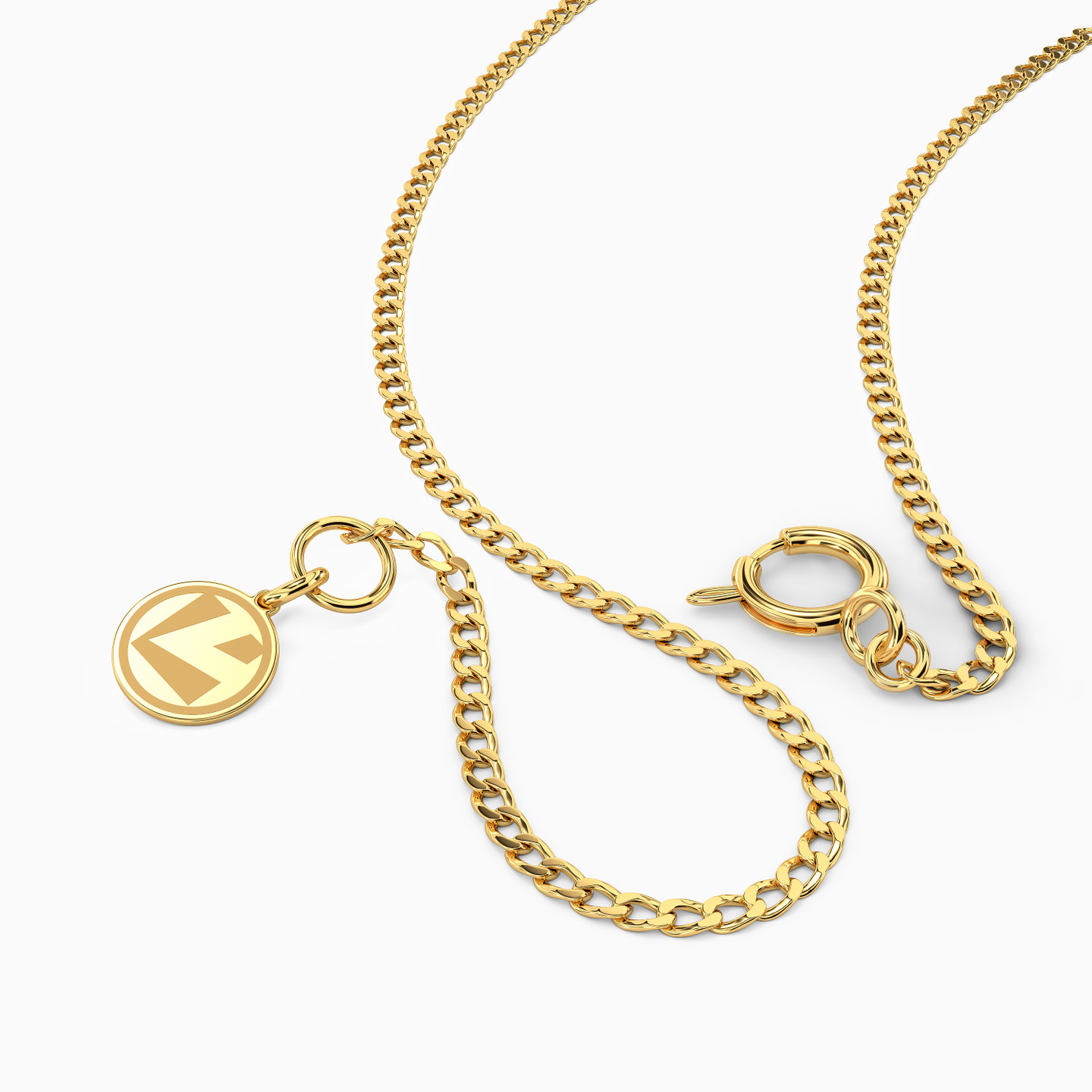 Links Chain Necklace in 18K Gold - 2 Links Chain Necklace in 18K Gold - 2