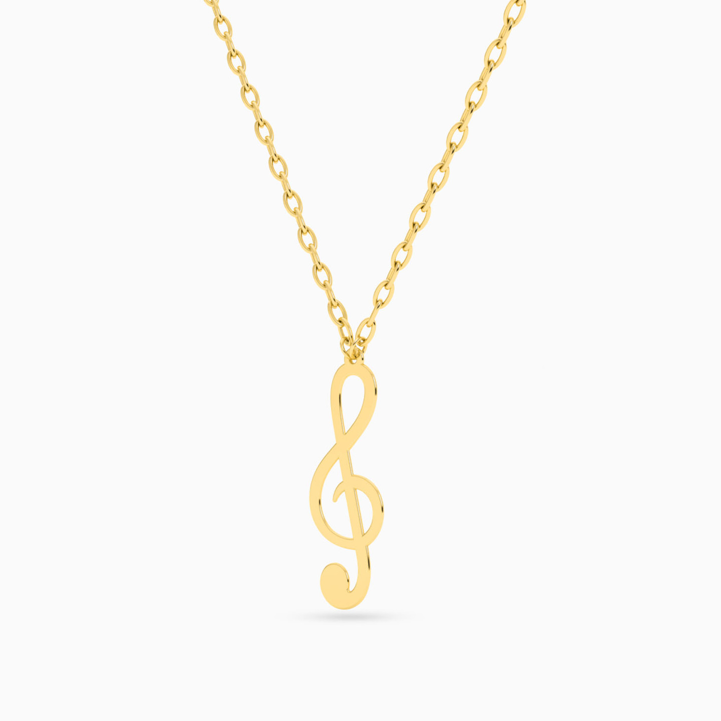 Musical Note Necklace In 18K Gold - 2 Musical Note Necklace In 18K Gold - 2