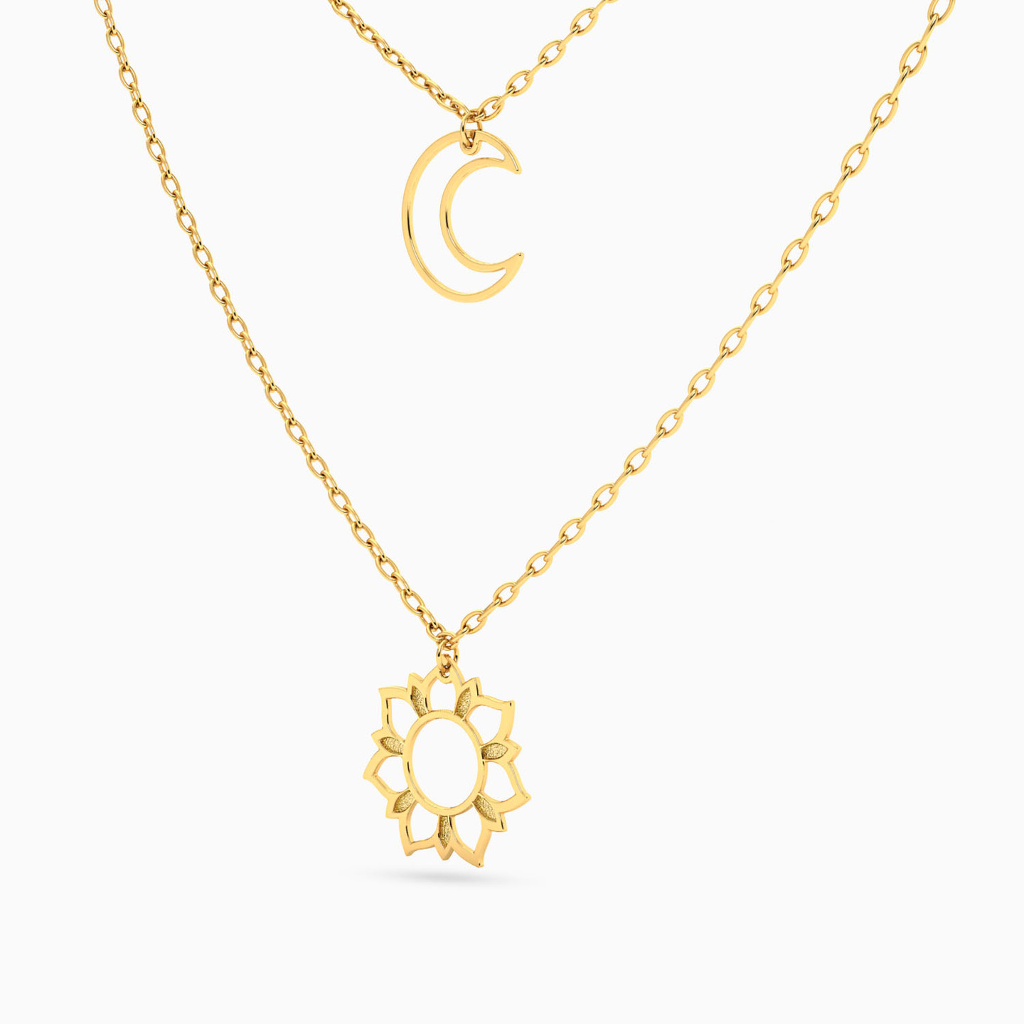 Celestial Layered Necklace in 18K Gold - 2 Celestial Layered Necklace in 18K Gold - 2