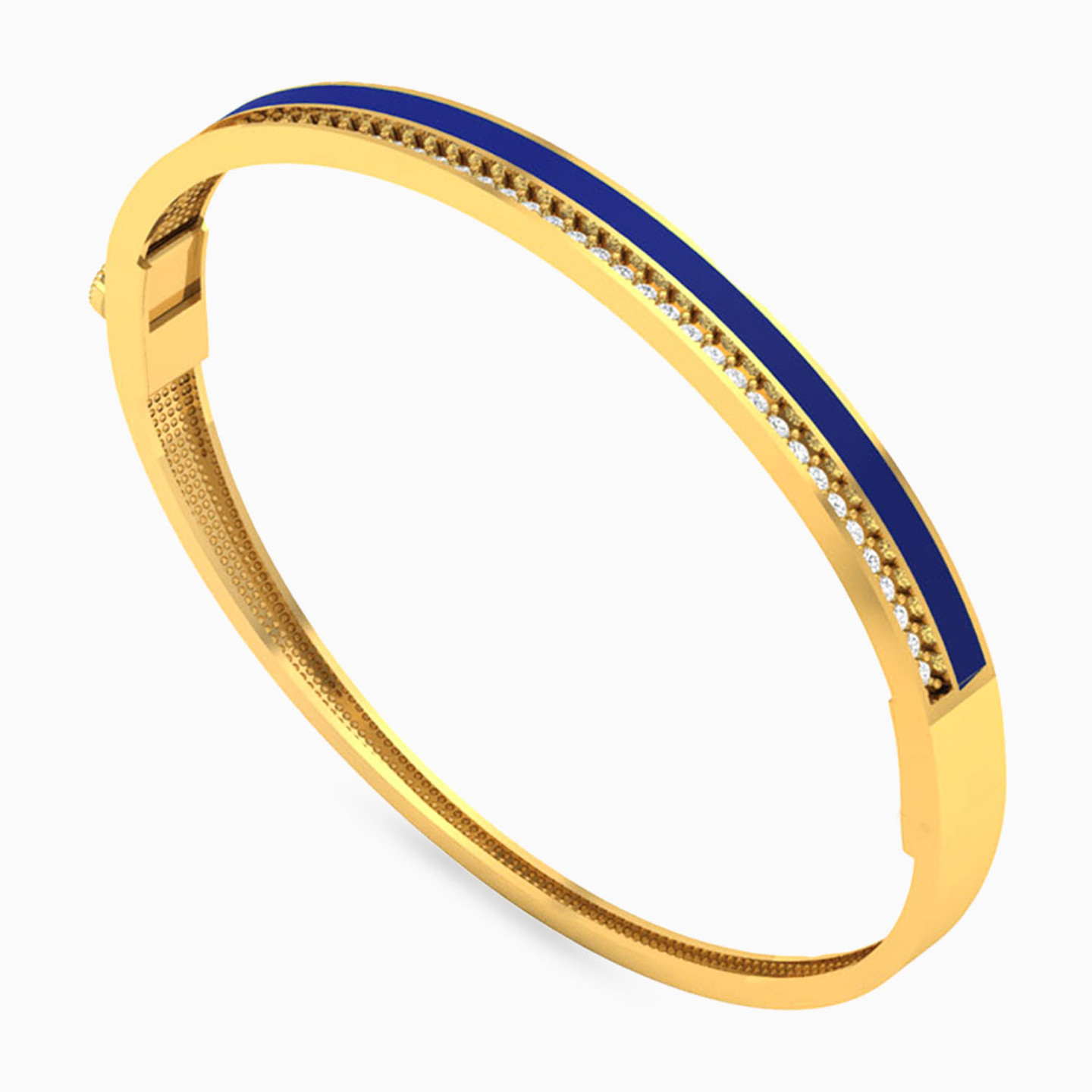 طقم ذهب تصميم بسيط عيار 18 قيراط مزين بالأحجار الملونة ومطلي بالمينا (2 قطع) - 4 طقم ذهب تصميم بسيط عيار 18 قيراط مزين بالأحجار الملونة ومطلي بالمينا (2 قطع) - 4