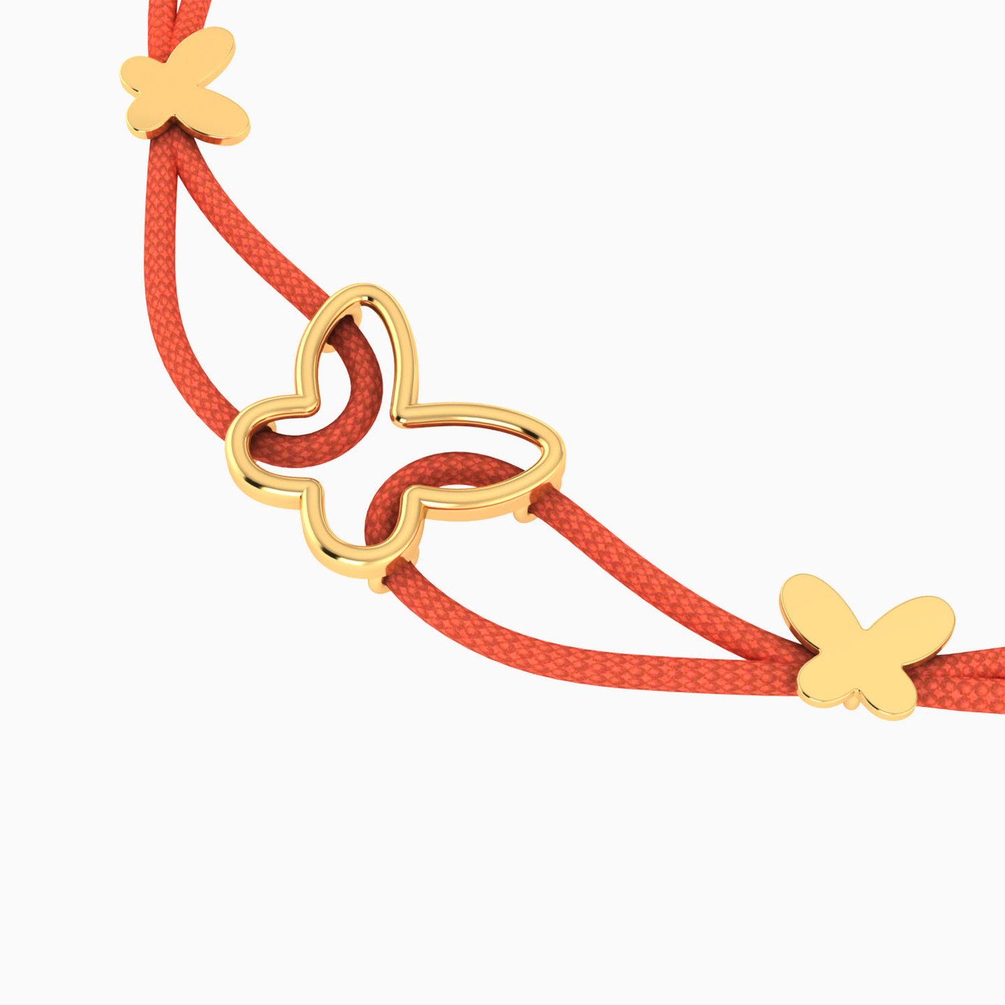 Cord Bracelet In 14K Gold - 3 Cord Bracelet In 14K Gold - 3