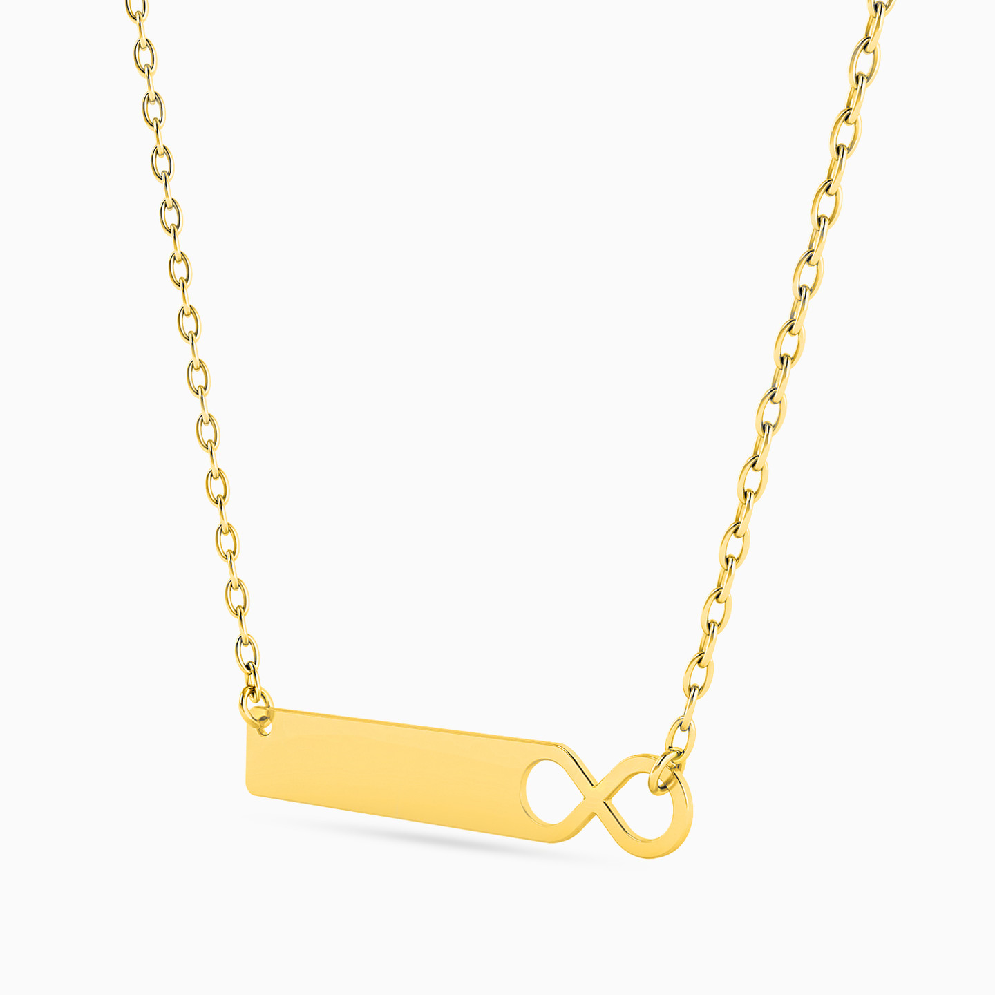 Infinity Tag Necklace In 18K Gold - 2 Infinity Tag Necklace In 18K Gold - 2