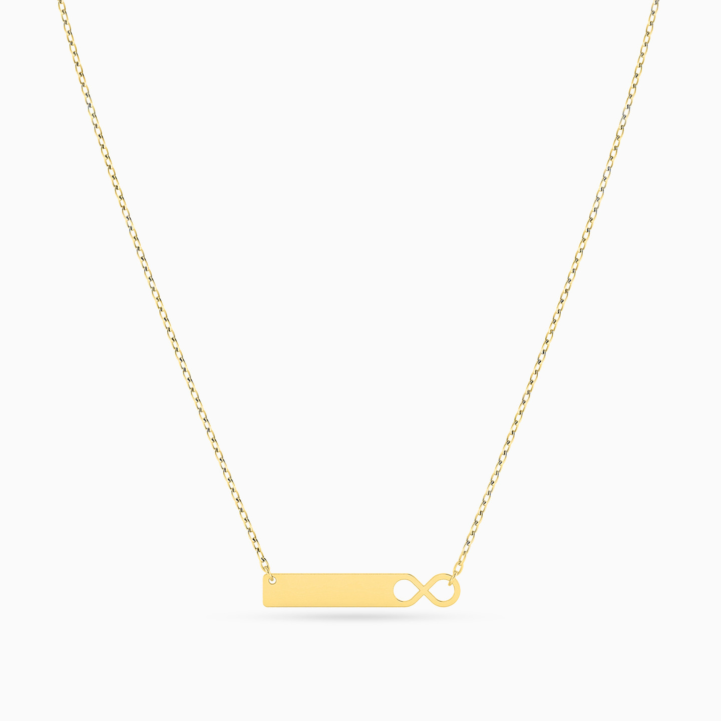 Infinity Tag Necklace In 18K Gold - 3 Infinity Tag Necklace In 18K Gold - 3