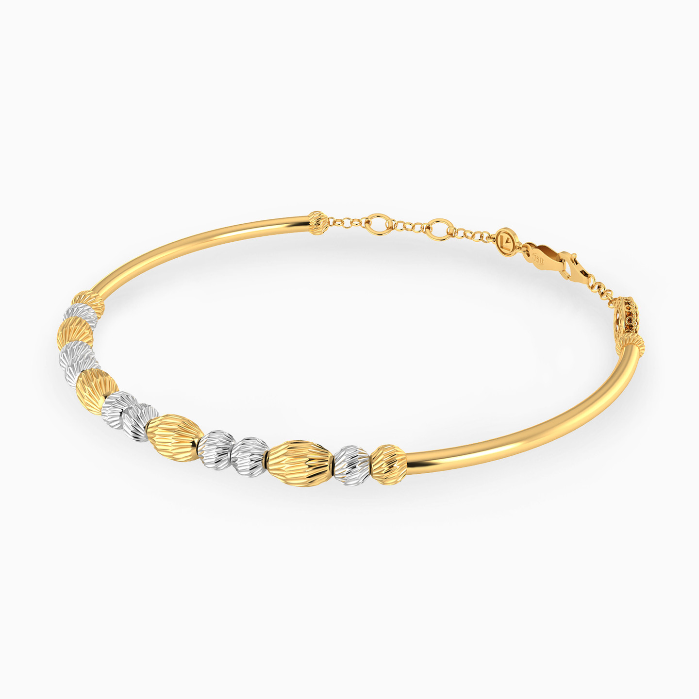18K Gold Bangle Bracelet - 2