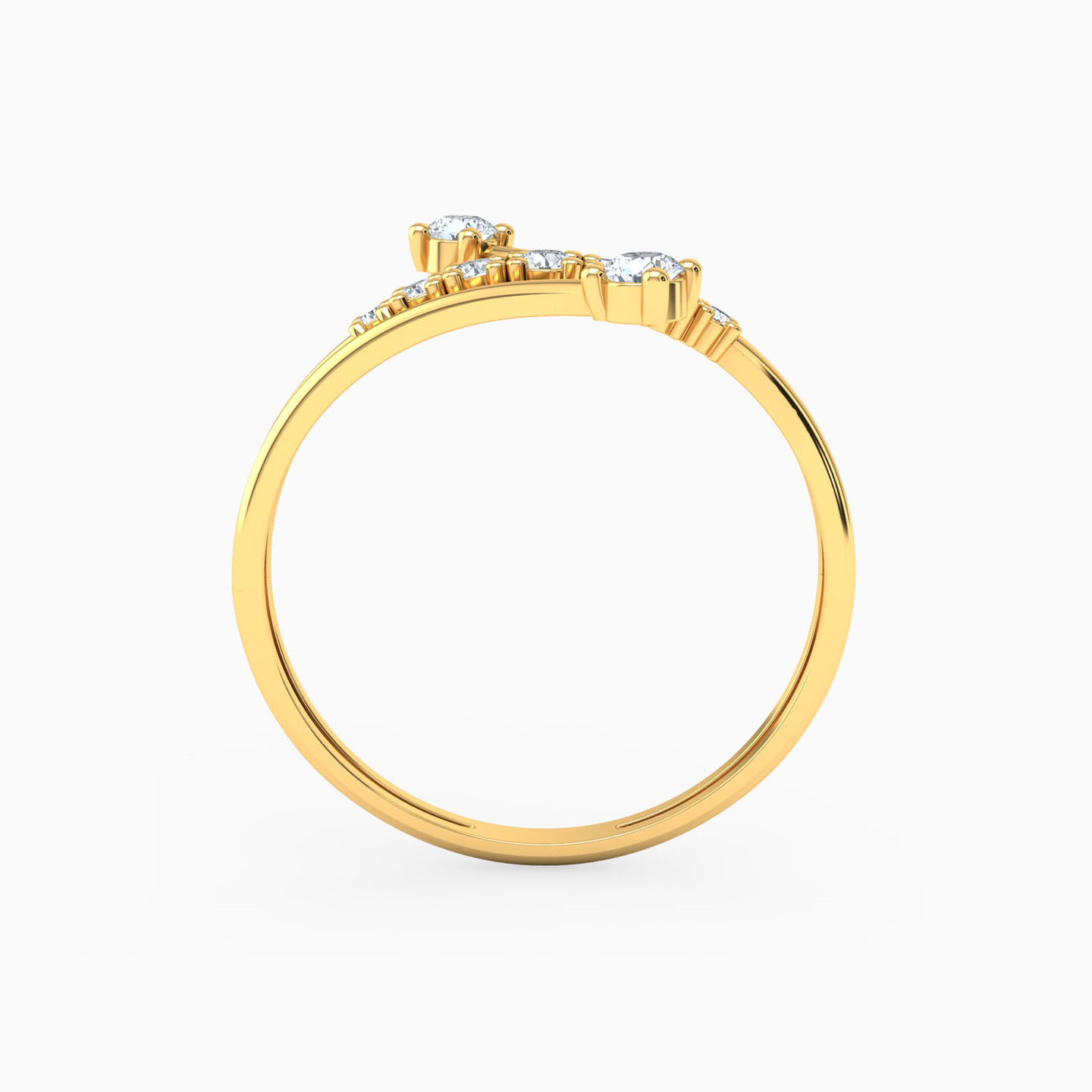18K Gold Cubic Zirconia Statement Ring - 3