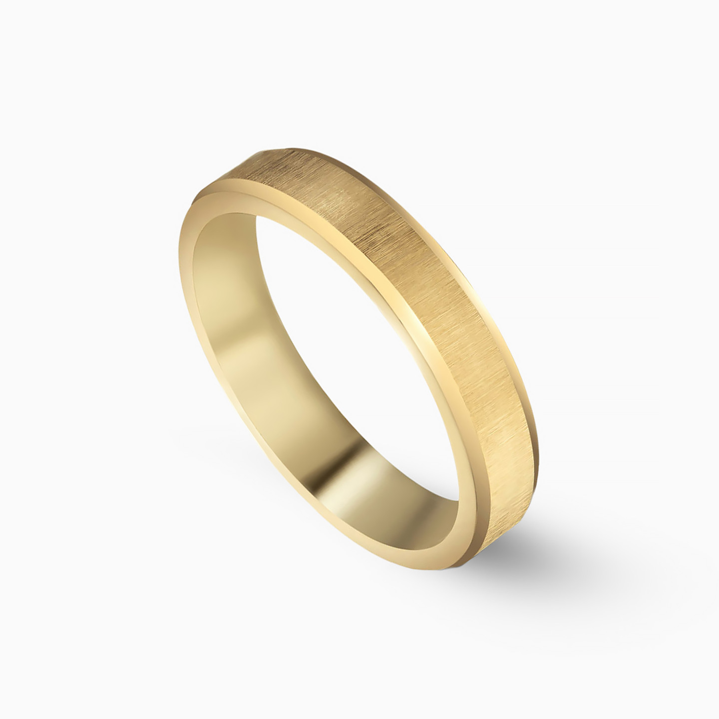 Textured Wedding Band in 18K Gold (Size 17) - 2