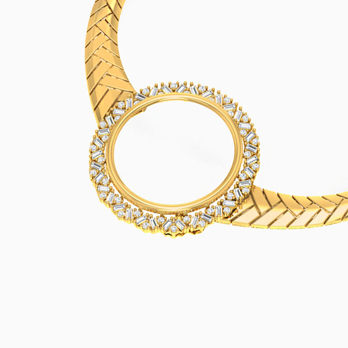 18K Gold Cubic Zirconia Chain Bracelet - 3