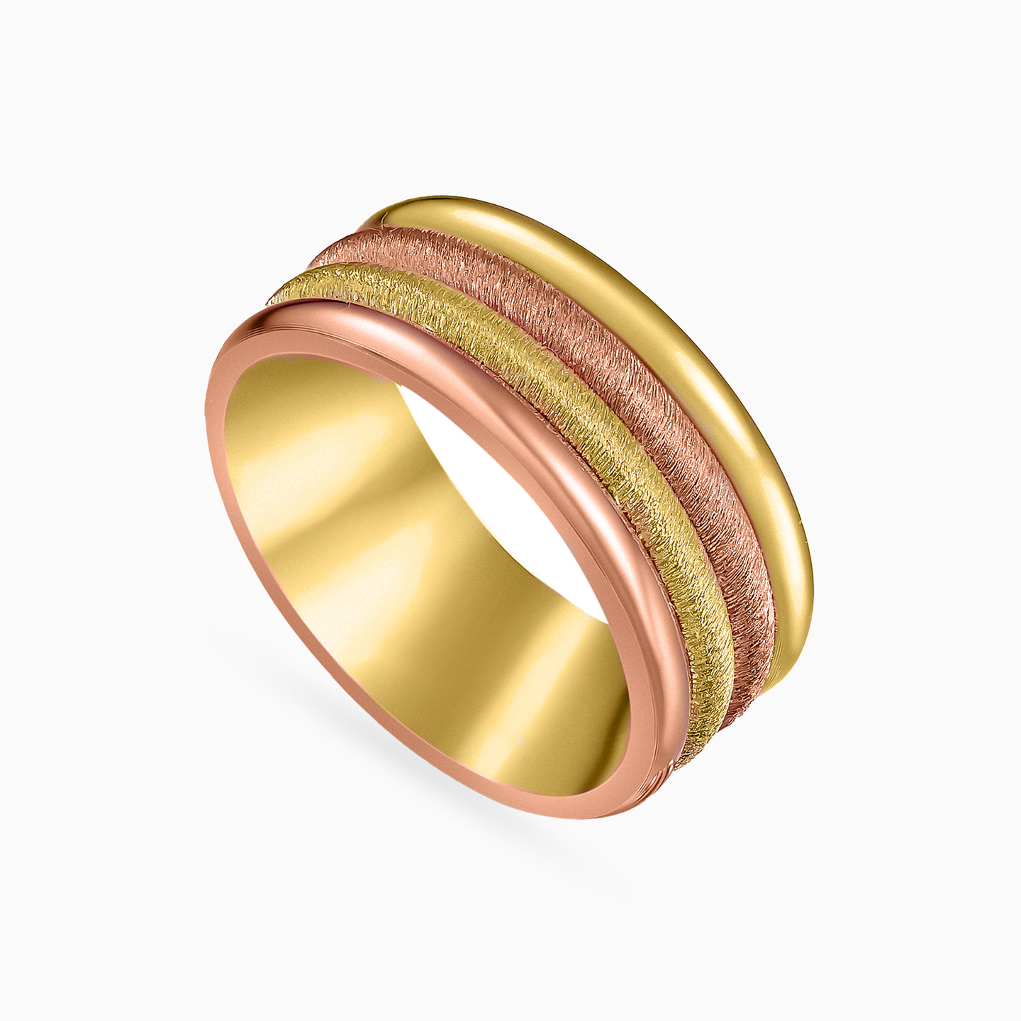 Textured Wedding Band in 18K Gold - Size 15 - 2