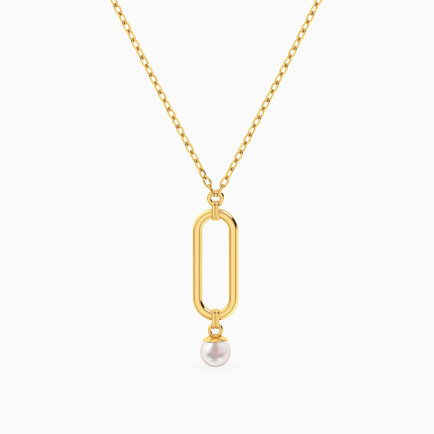 14K Gold Pearl Pendant Necklace