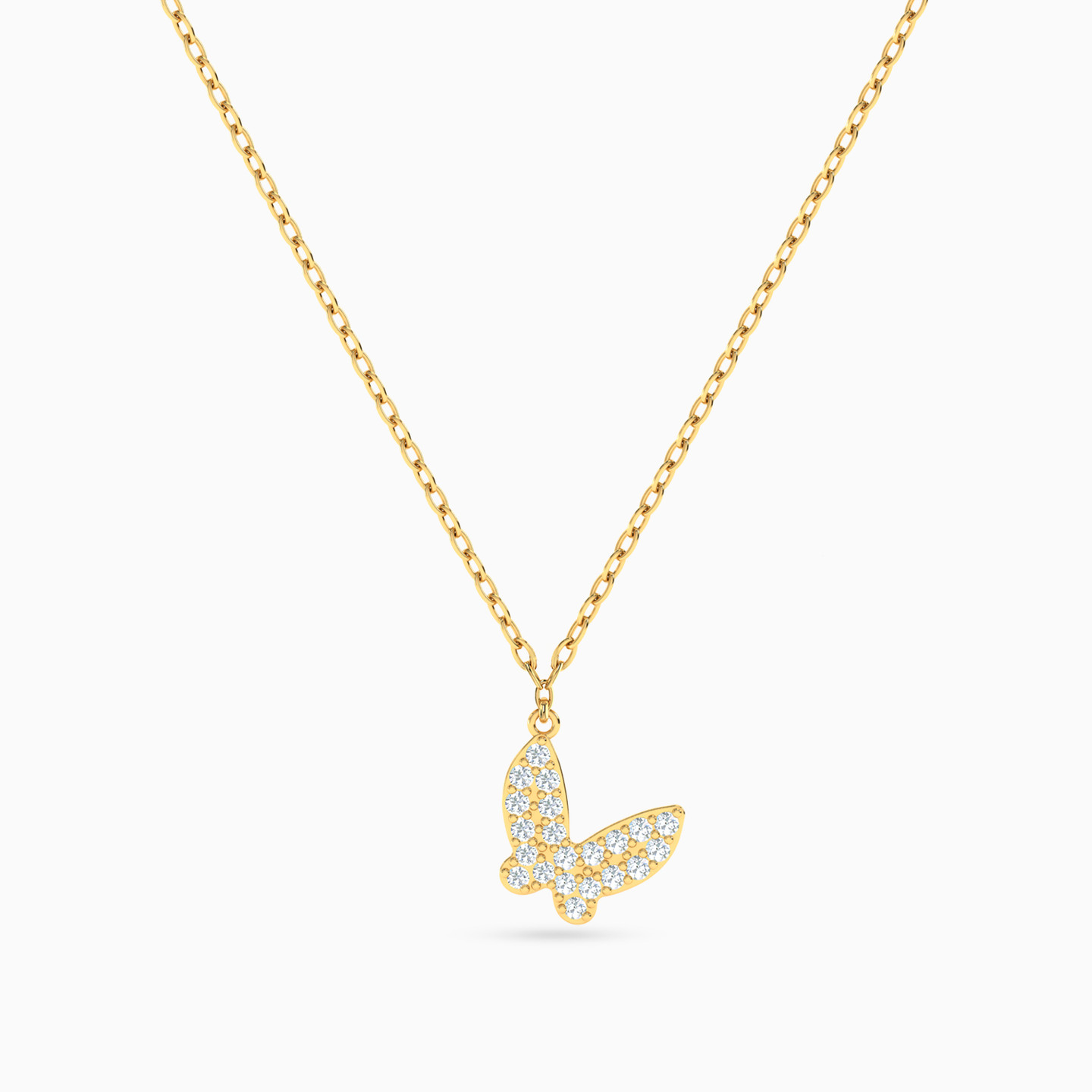Butterfly Cubic Zirconia Necklace in 14K Gold Butterfly Cubic Zirconia Necklace in 14K Gold
