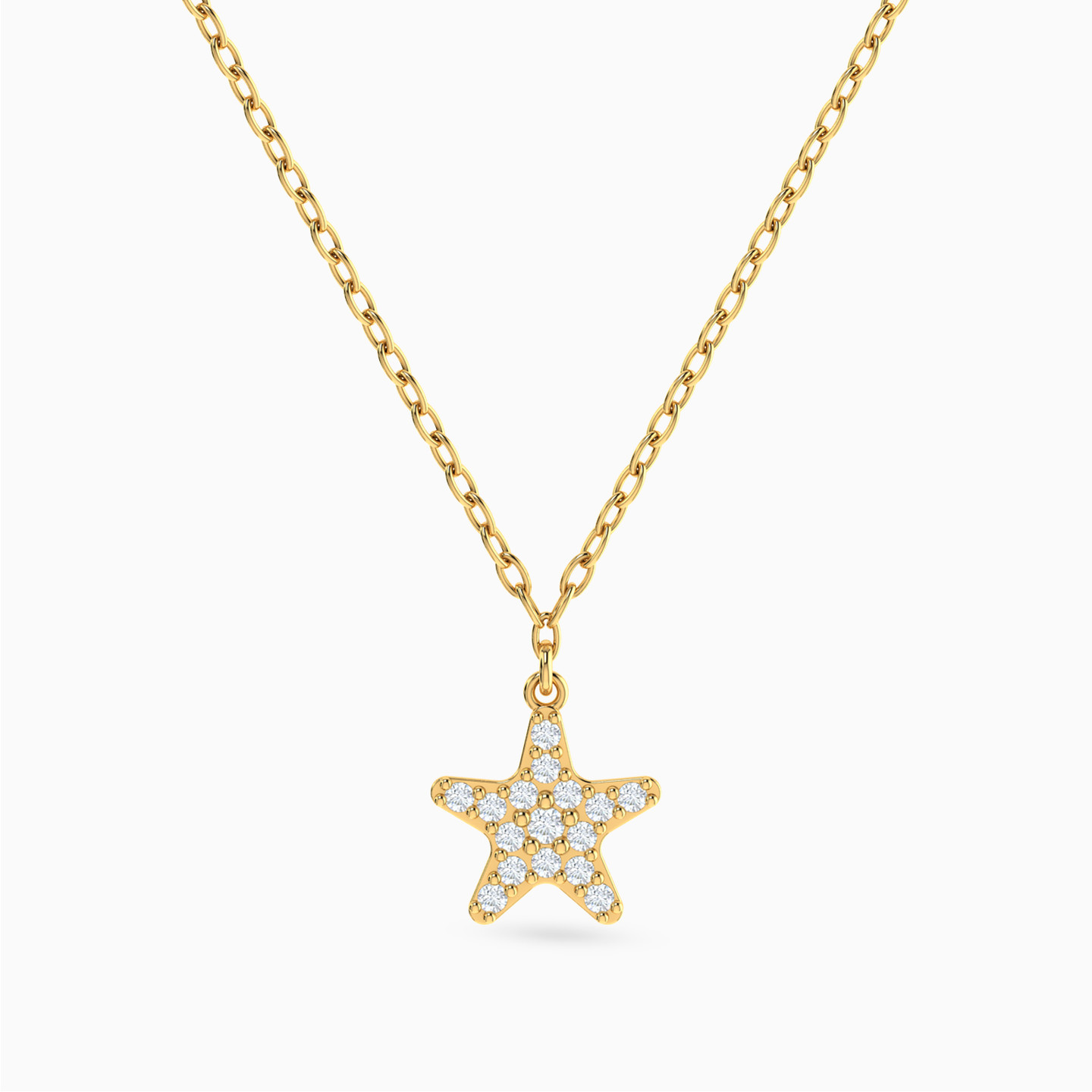 Star Cubic Zirconia Necklace in 14K Gold Star Cubic Zirconia Necklace in 14K Gold